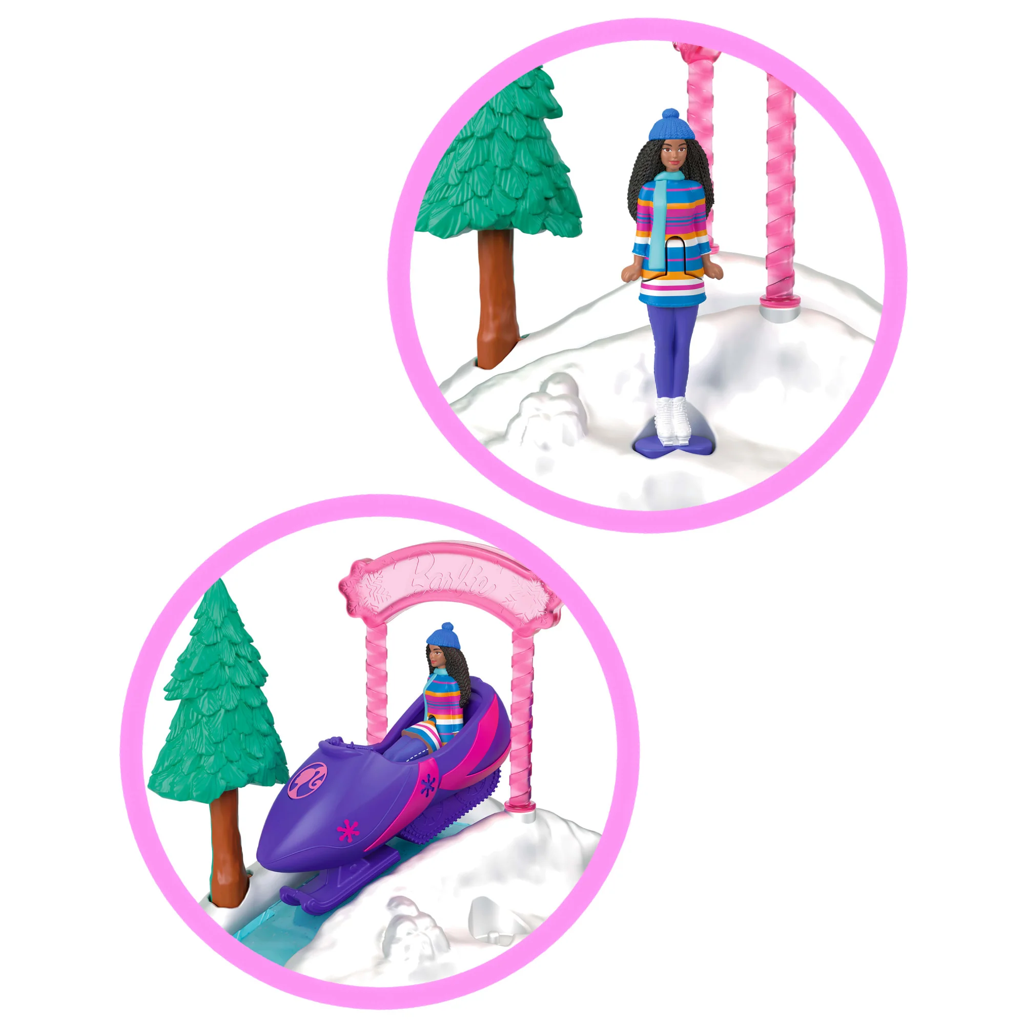 Barbie Mini BarbieLand Skuter śnieżny Zestaw i mini lalka Zabawka 4+ - Image 3