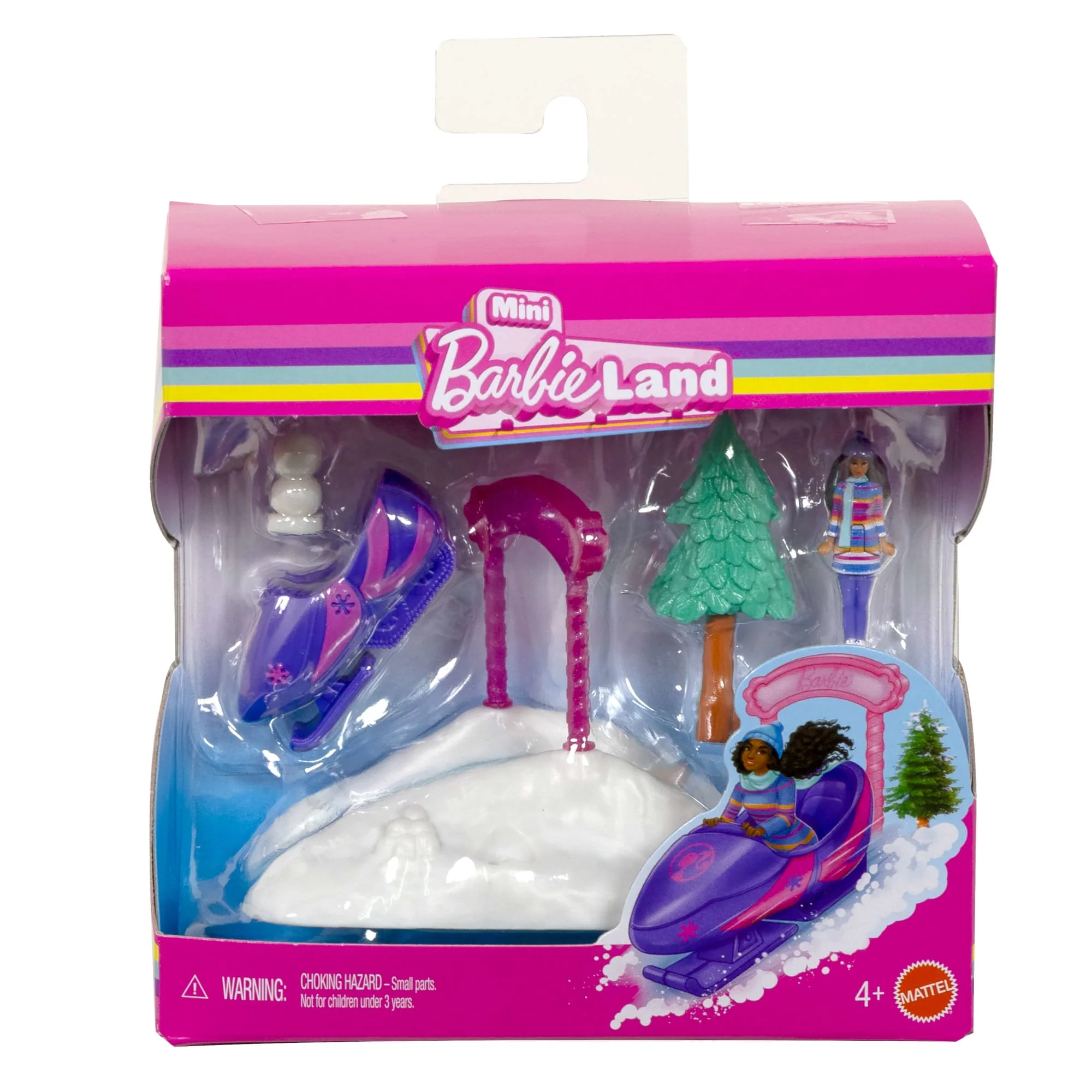 Barbie Mini BarbieLand Skuter śnieżny Zestaw i mini lalka Zabawka 4+ - Image 5