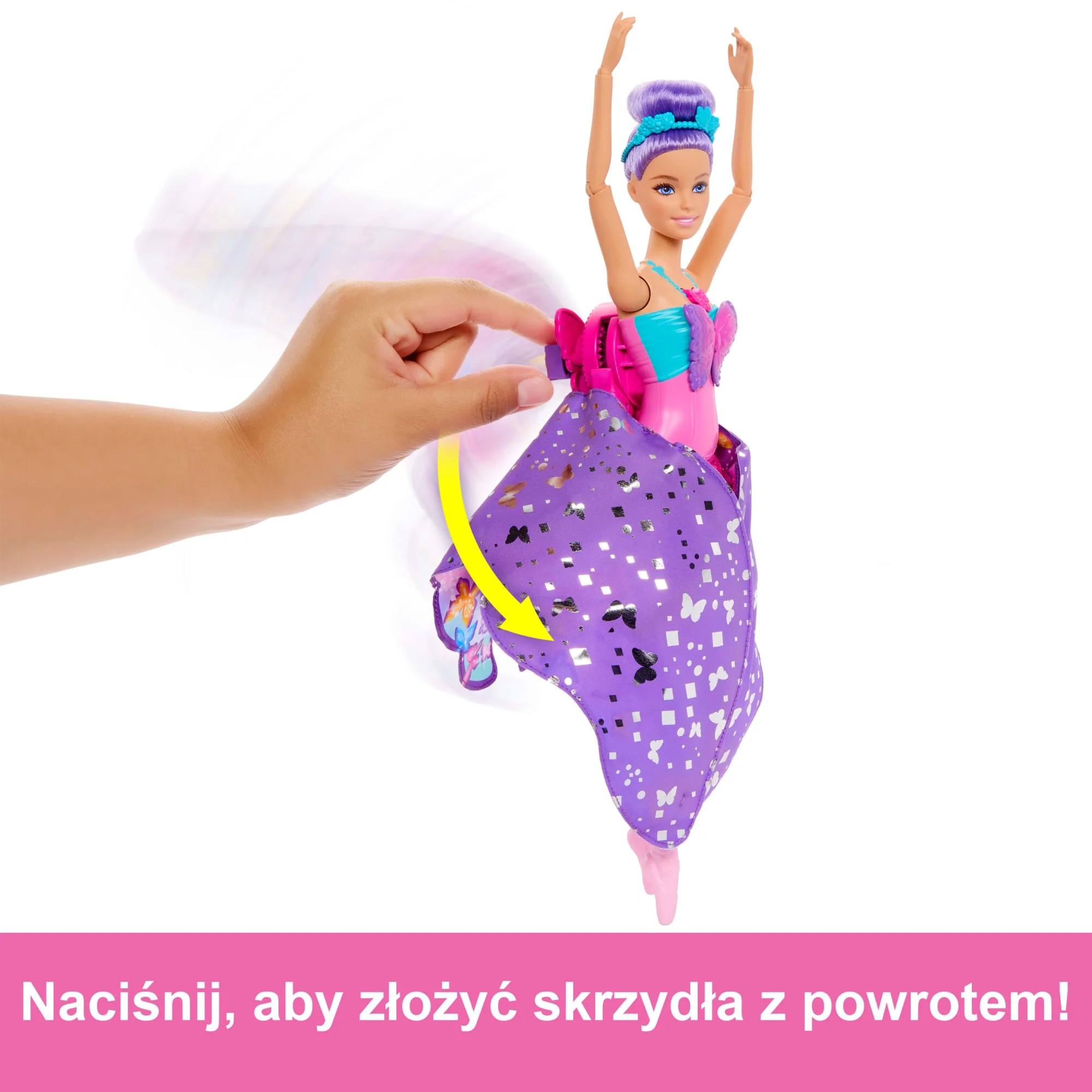Barbie Motylkowa baletnica 2 w 1 Lalka z magiczną przemianą - Image 4