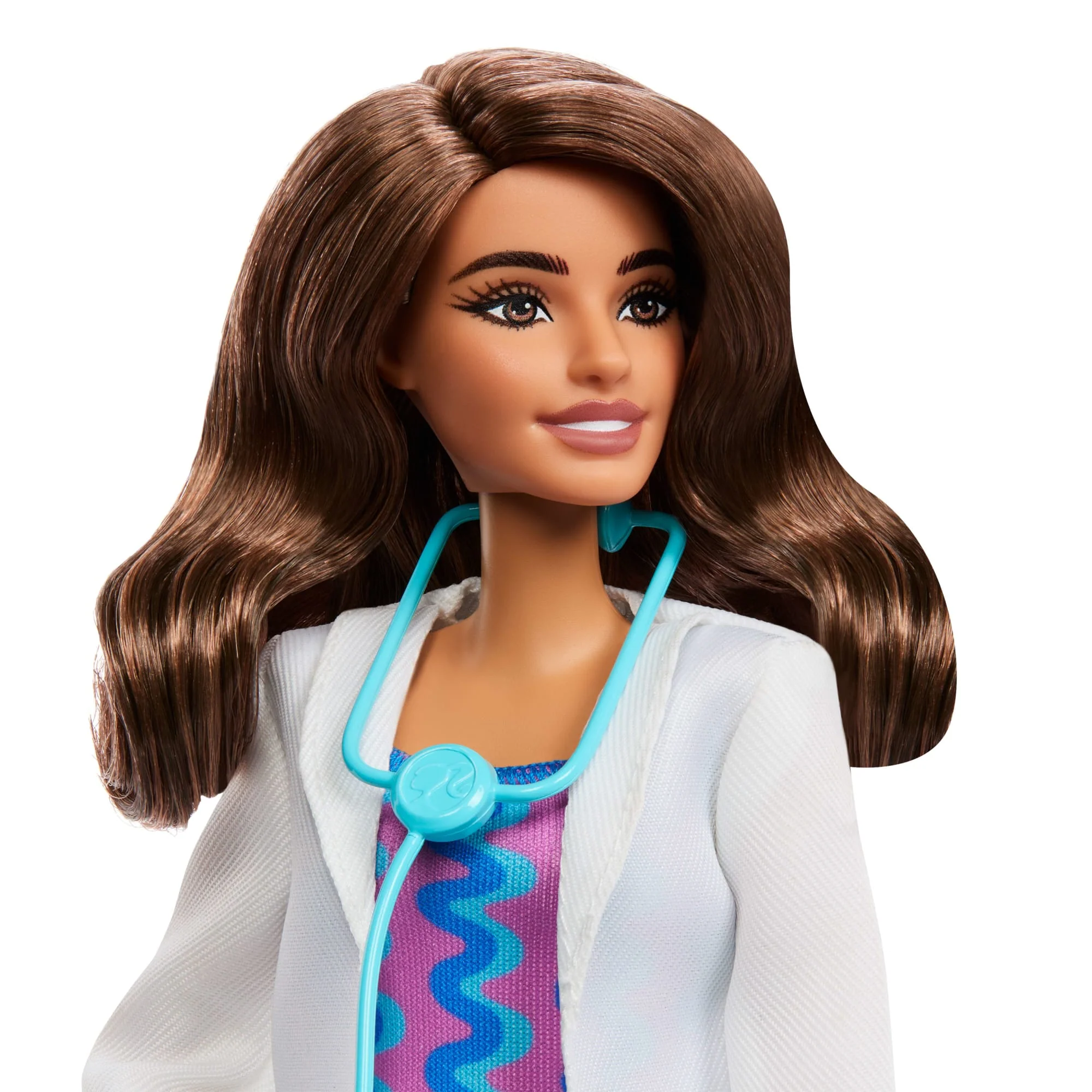Muñeca Doctora De Barbie Profesiones Y Accesorio, Muñeca De Moda Con Conjunto De Quita Y Pon Y Estetoscopio - Image 2