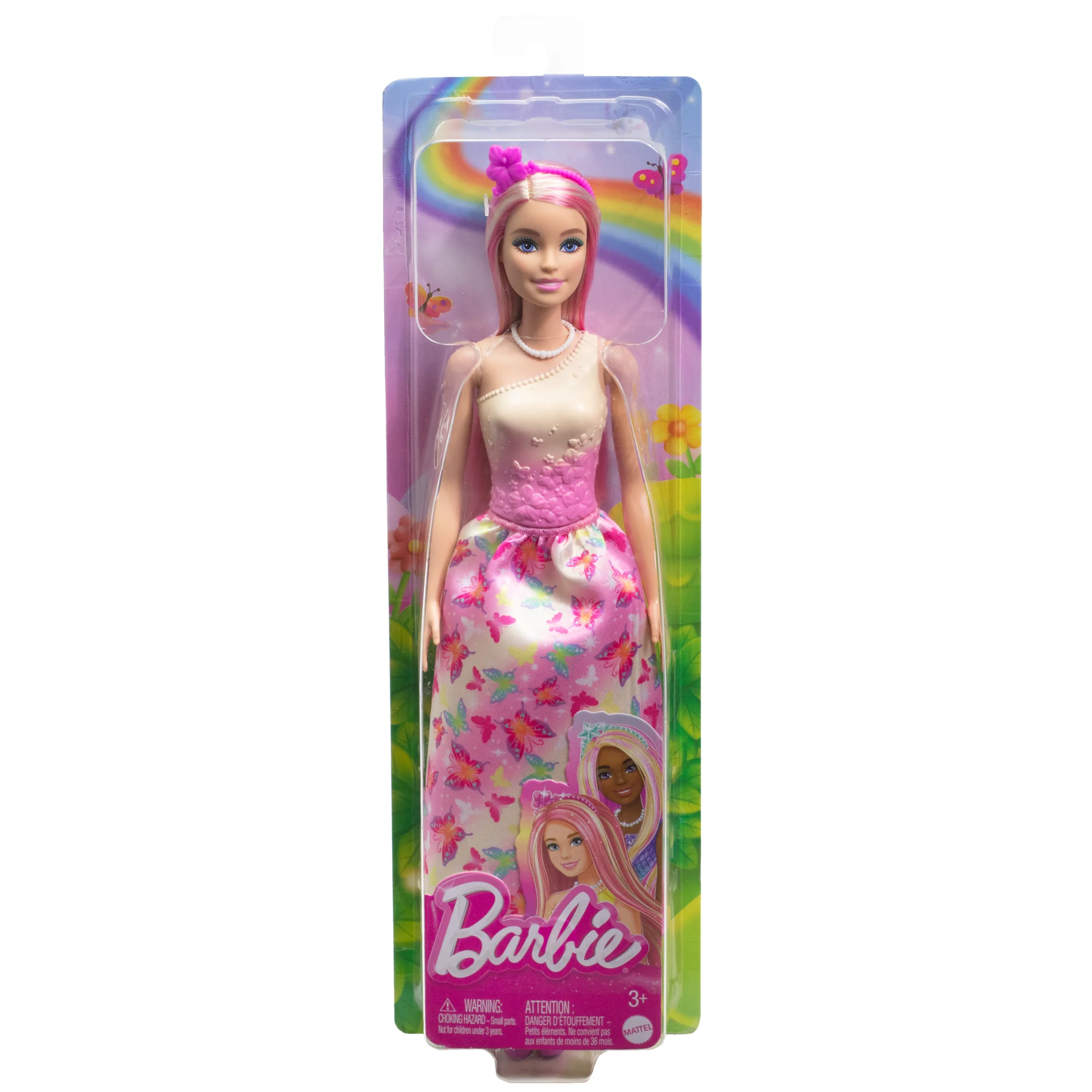 Barbie Muñeca Princesa Falda Mariposas Rosa - Image 6