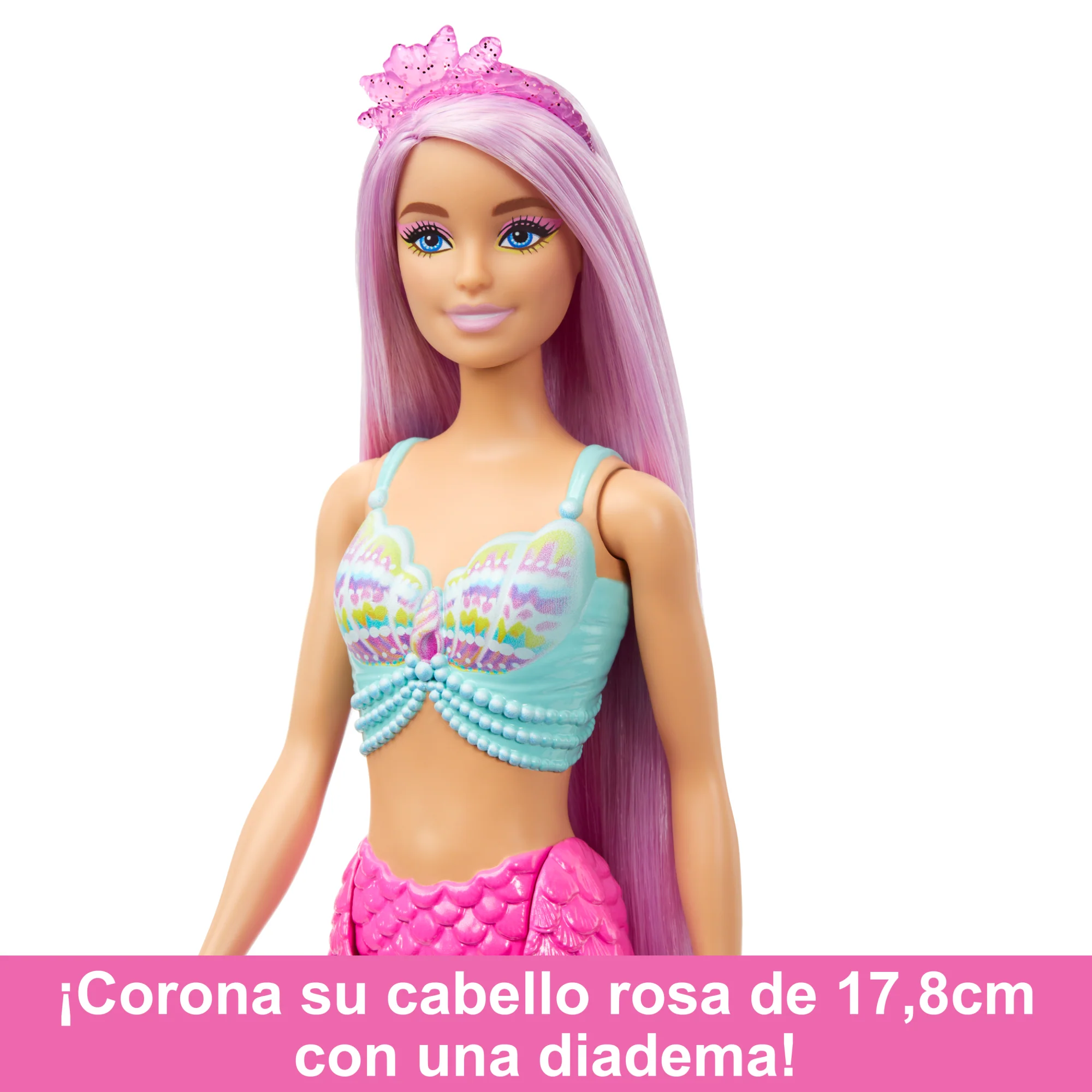 Muñeca Sirena Barbie Con Pelo De Fantasía De 17,8Cm De Largo Y Accesorios Para Jugar A Peinar - Image 4