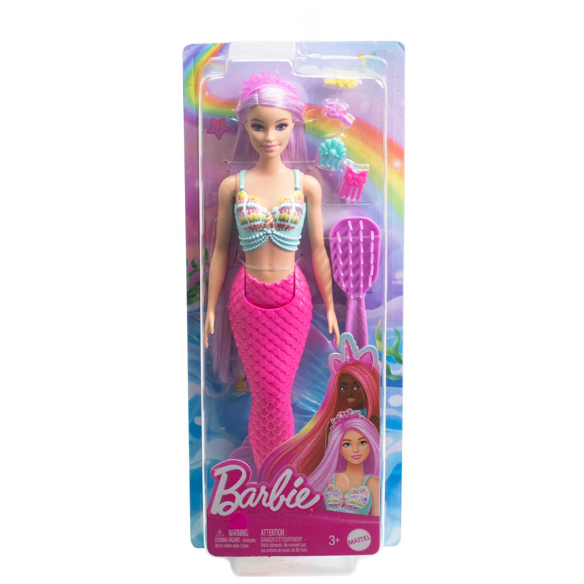 Muñeca Sirena Barbie Con Pelo De Fantasía De 17,8Cm De Largo Y Accesorios Para Jugar A Peinar - Image 6