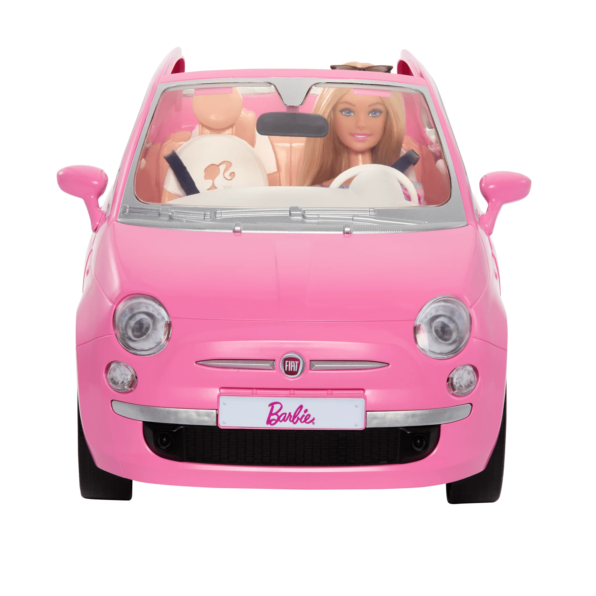 Conjunto De Muñeca Barbie Y Vehículo Fiat 500, Muñeca De Moda Rubia Con Coche De Juguete Rosa Y Accesorios - Image 2