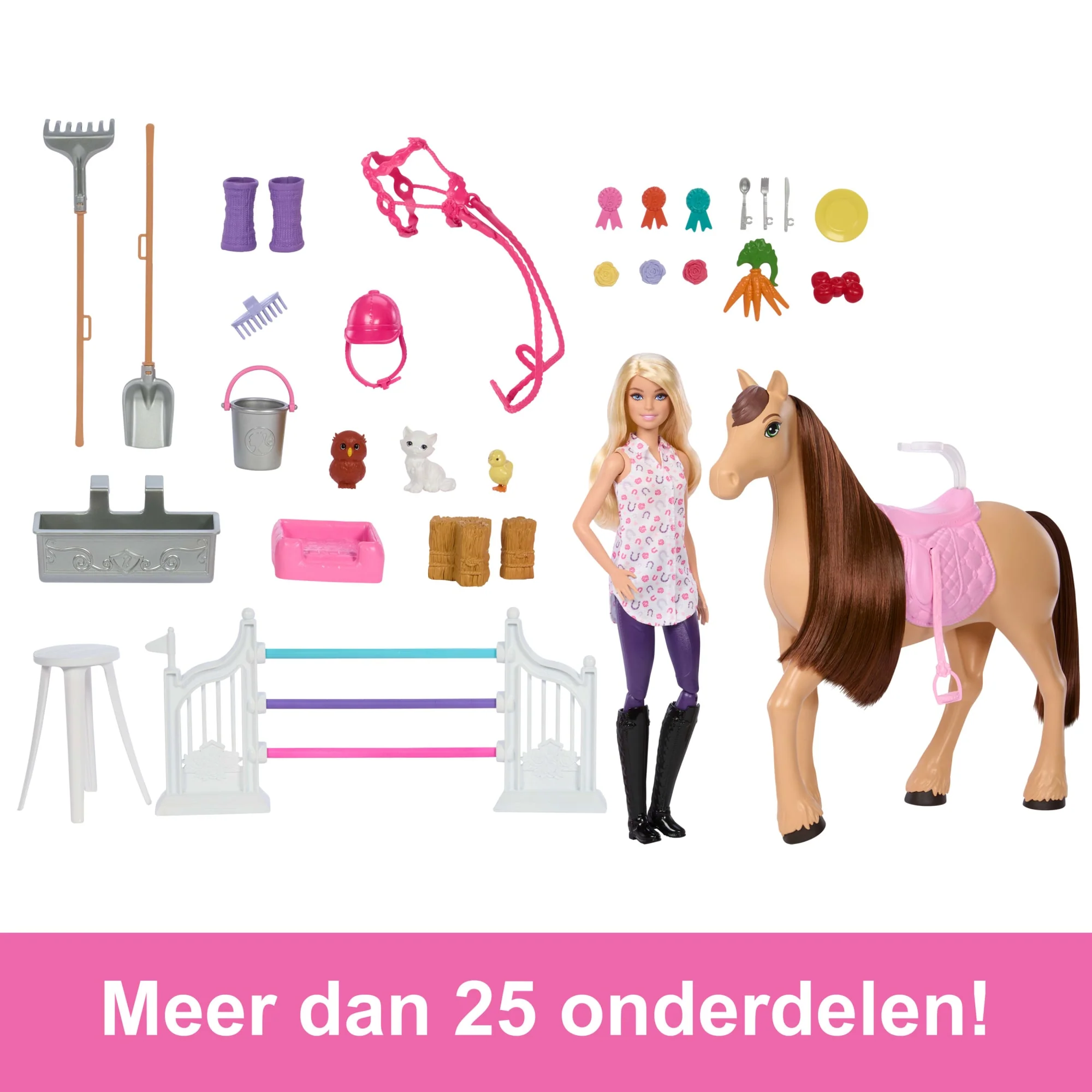 Barbie Mysteries The Great Horse Chase Speelgoedstal, Speelset Met Pop, Speelgoedpaard En Accessoires, Meer Dan 25 Onderdelen - Image 3