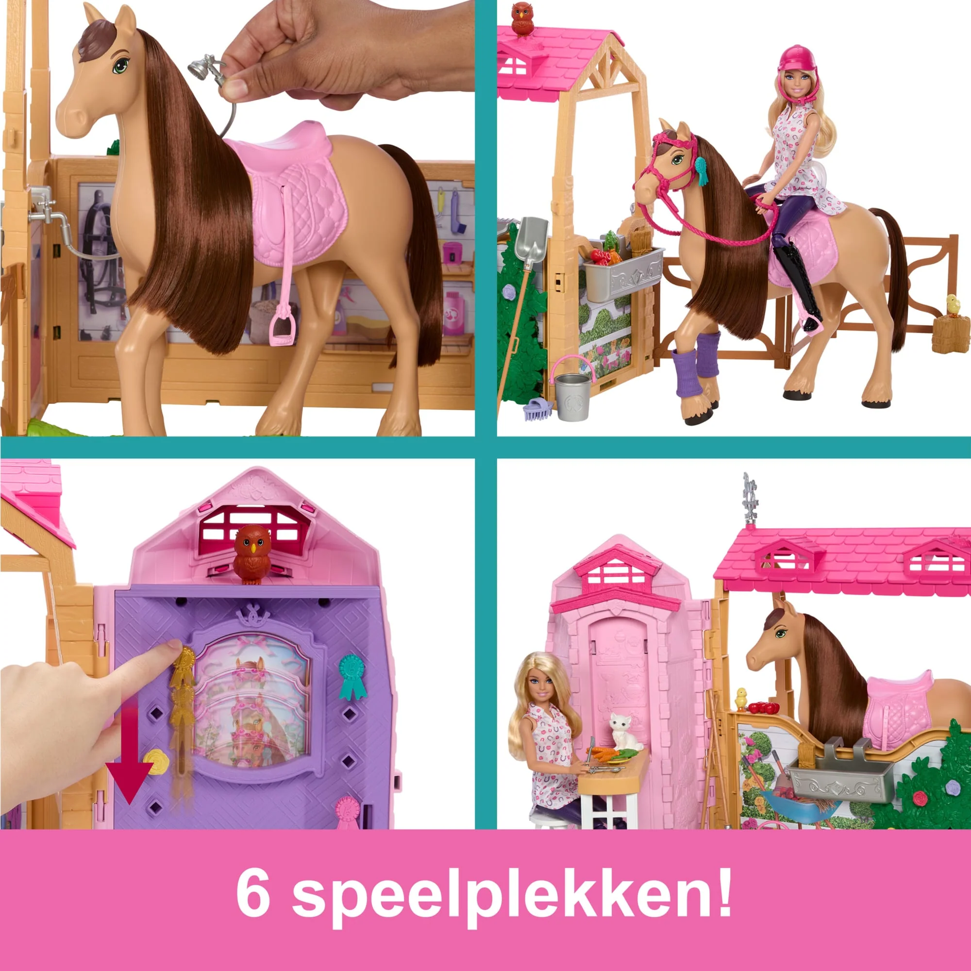 Barbie Mysteries The Great Horse Chase Speelgoedstal, Speelset Met Pop, Speelgoedpaard En Accessoires, Meer Dan 25 Onderdelen - Image 4