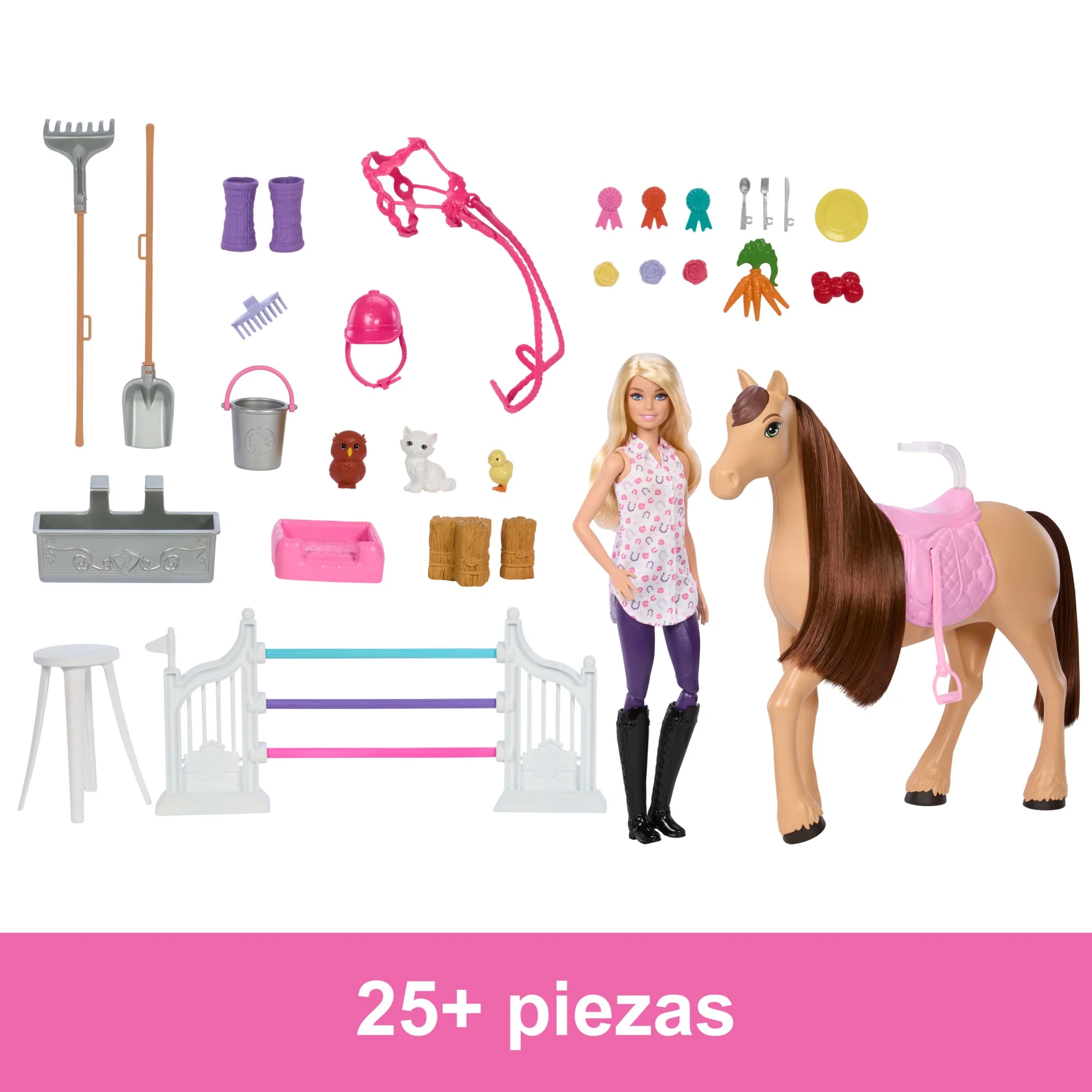 Conjunto De Juego De Establo De “Barbie Mysteries: The Great Horse Chase” Con Muñeca, Caballo De Juguete Y Accesorios, Más De 25 Piezas - Image 3