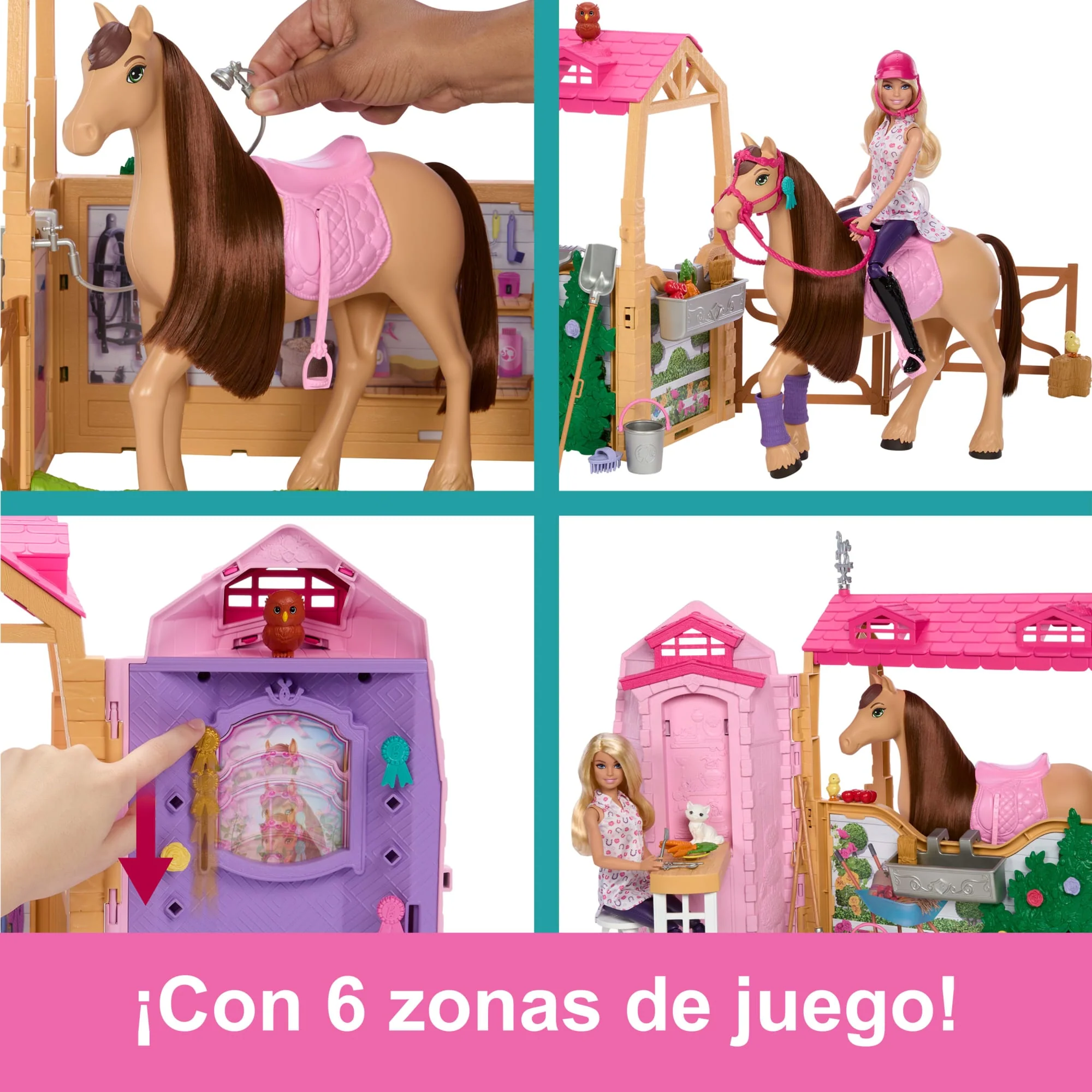 Conjunto De Juego De Establo De “Barbie Mysteries: The Great Horse Chase” Con Muñeca, Caballo De Juguete Y Accesorios, Más De 25 Piezas - Image 4