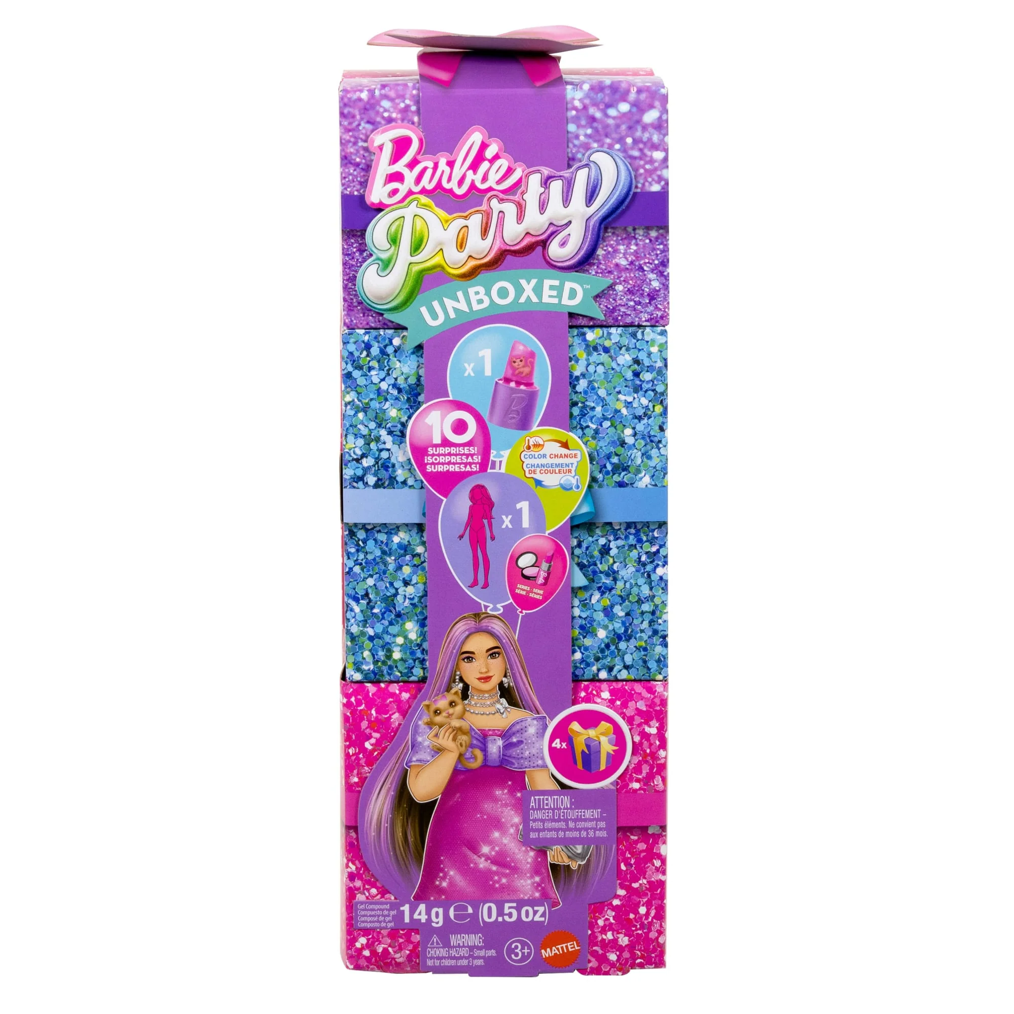 Barbie Party Unboxed Glam Party Stylowe przygotowania Lalka i akcesoria Zestaw różowy Zabawka 3+ - Image 6