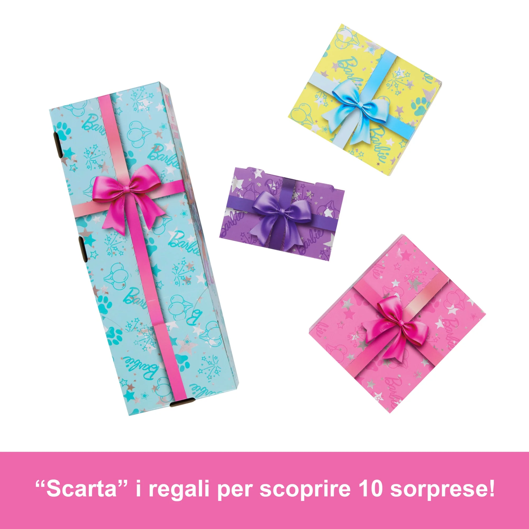 Barbie Party Unboxed, Serie Compleanno Del Cucciolo, Bambola Party Stars E Accessori, Con 10 Sorprese - Image 3