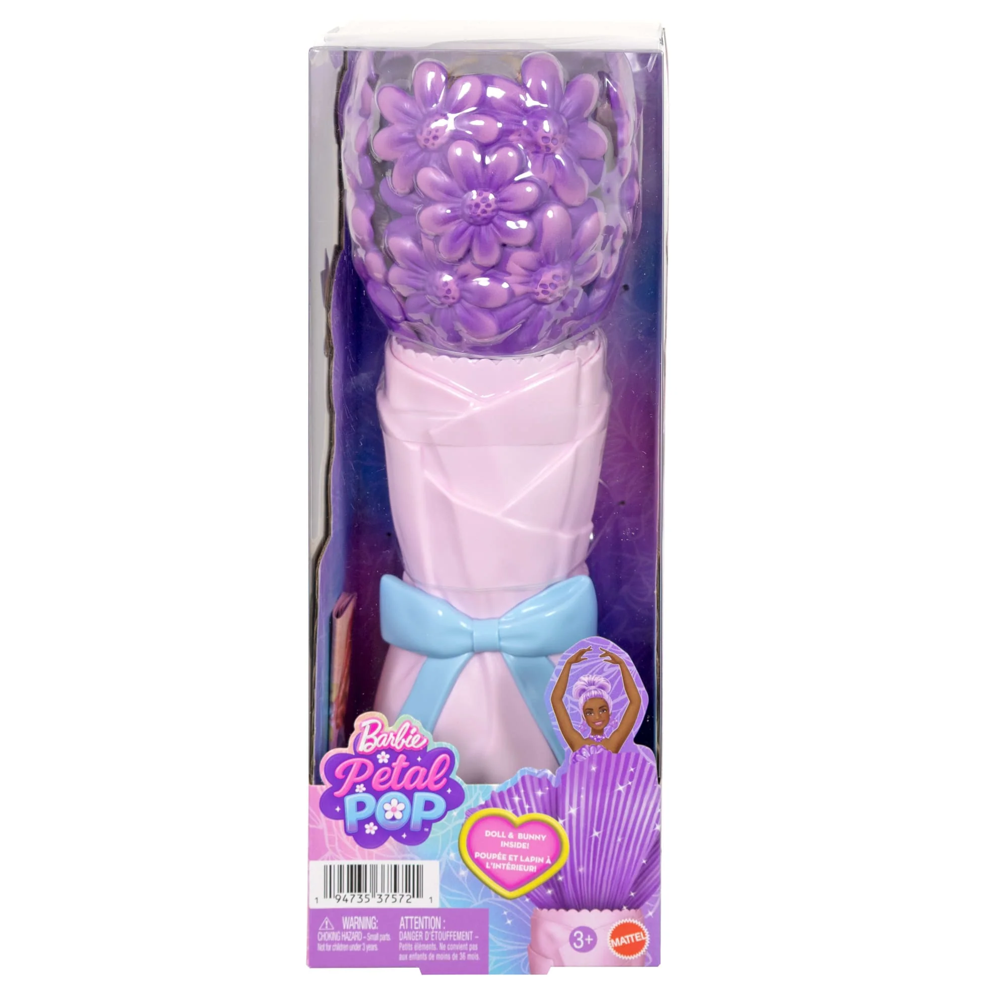 Bambola Barbie Petal Pop Profumata Con Abito Viola, Accessori Da Scoprire Come Il Coniglietto E Molto Altro - Image 6