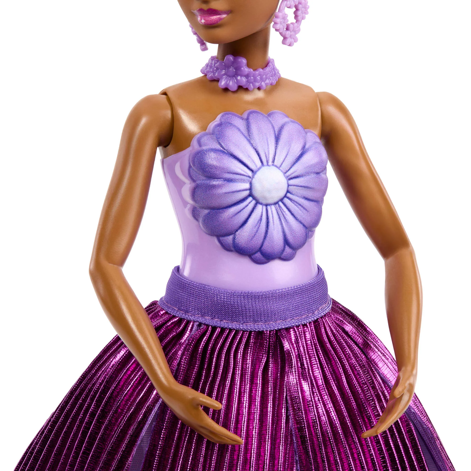 Barbie Petal Pop Kwiatowa niespodzianka Fioletowa stokrotka Lalka i akcesoria Zestaw Zabawka 3+ - Image 4