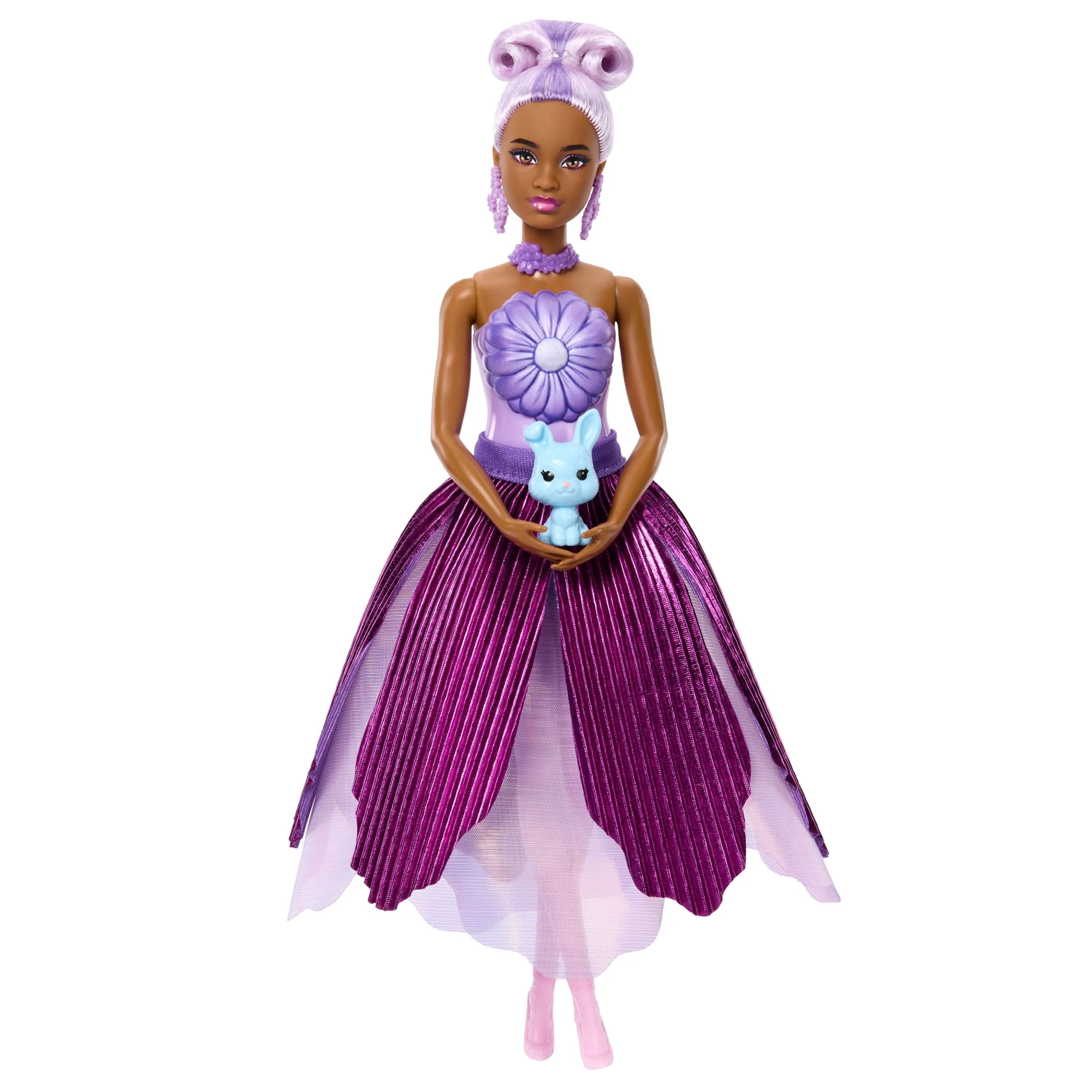 Barbie Petal Pop Kwiatowa niespodzianka Fioletowa stokrotka Lalka i akcesoria Zestaw Zabawka 3+ - Image 5