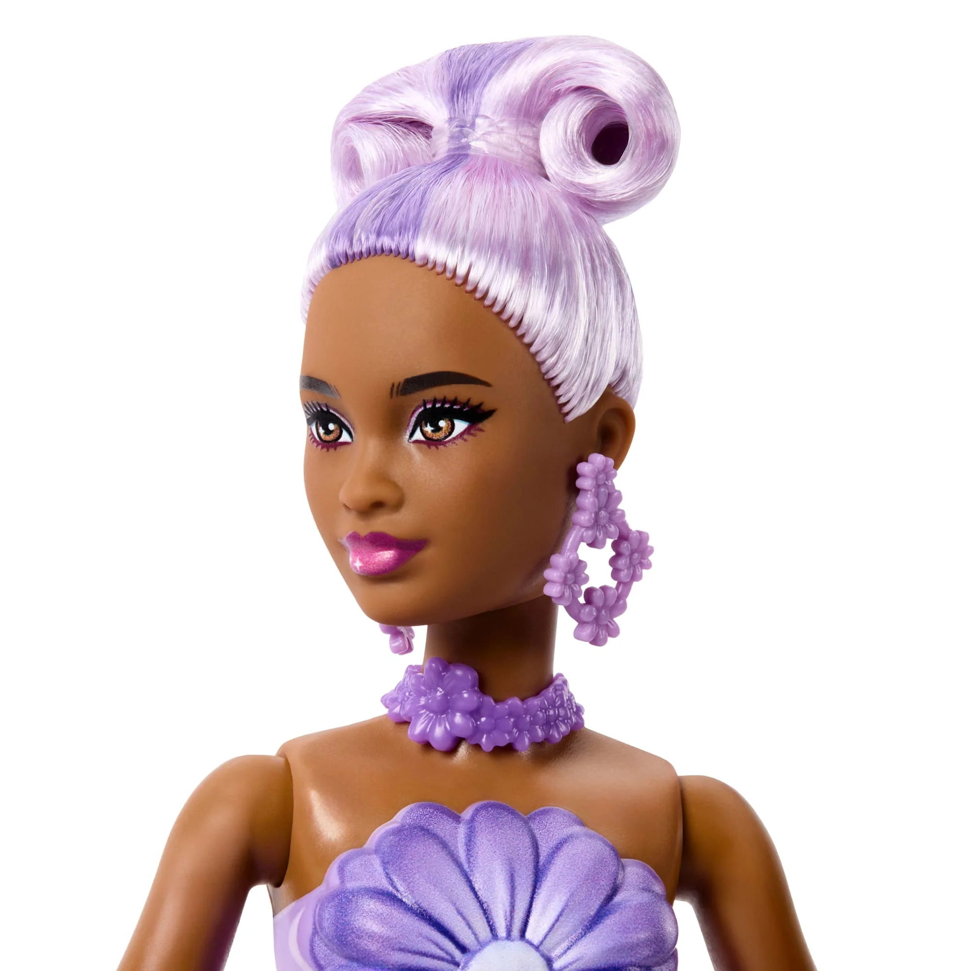 Muñeca Barbie Petal Pop Perfumada Con Vestido Morado, Accesorios Sorpresa Como Un Conejito Y Mucho Más - Image 3