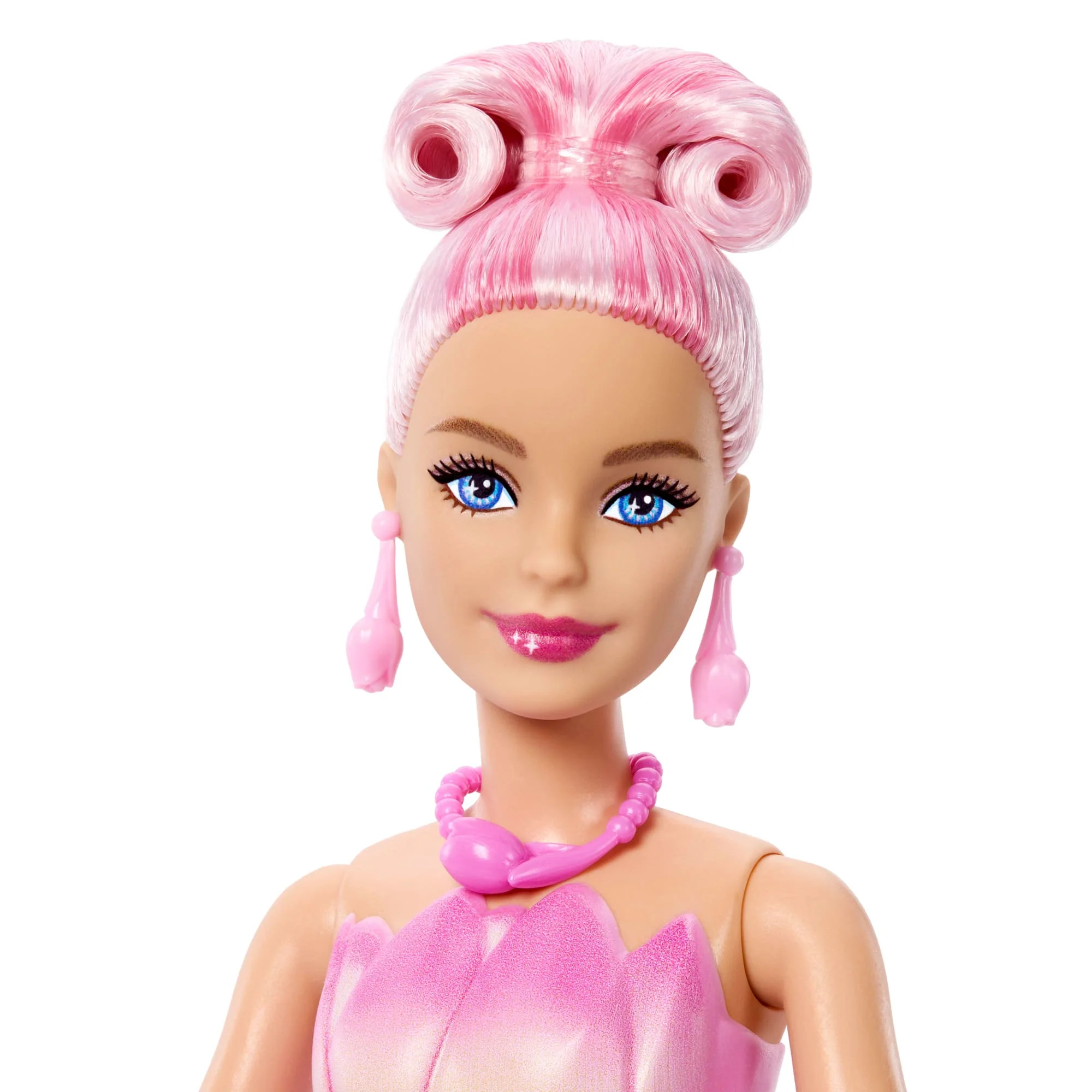 Barbie Petal Pop Scented Fashion Doll With Pink Tulip Dress, Reveal Accessories Like Bunny & More - Image 3