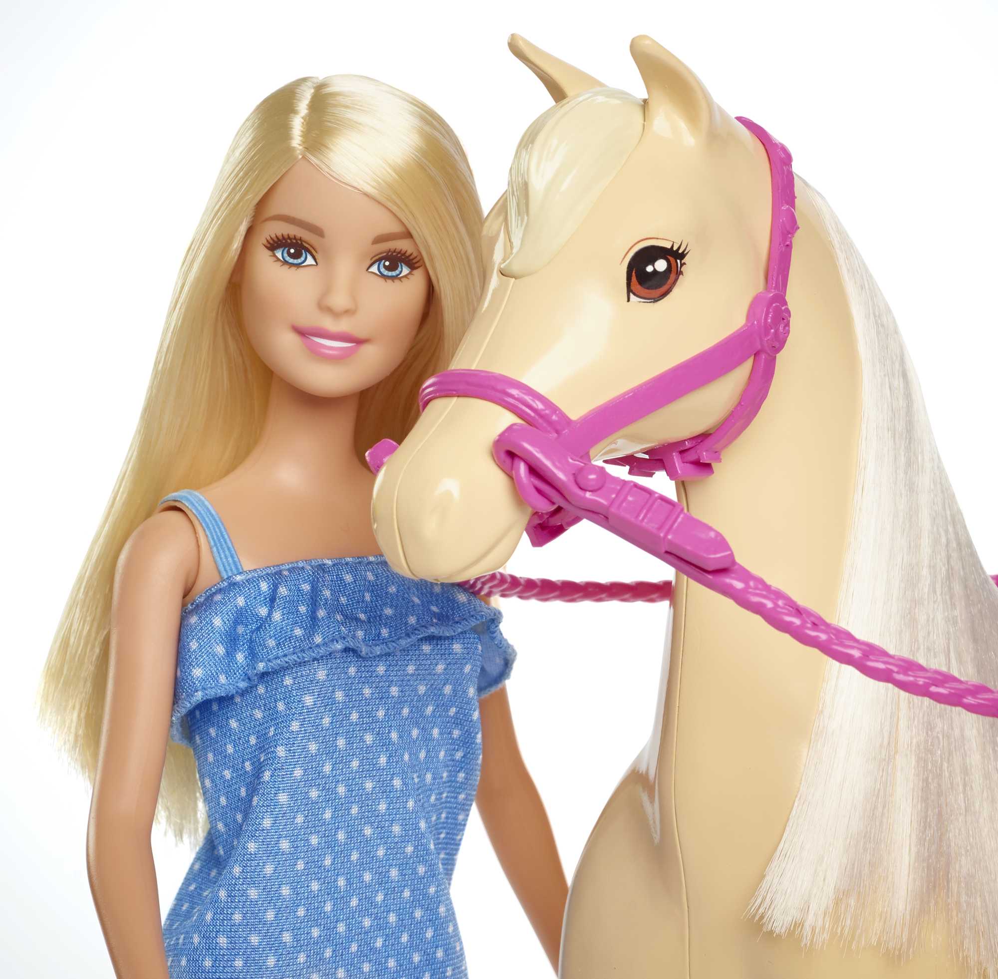 Barbie Pferd Mit Puppe (Blond), Anziehpuppe, Modepuppe, Pferde Spielzeug - Image 3