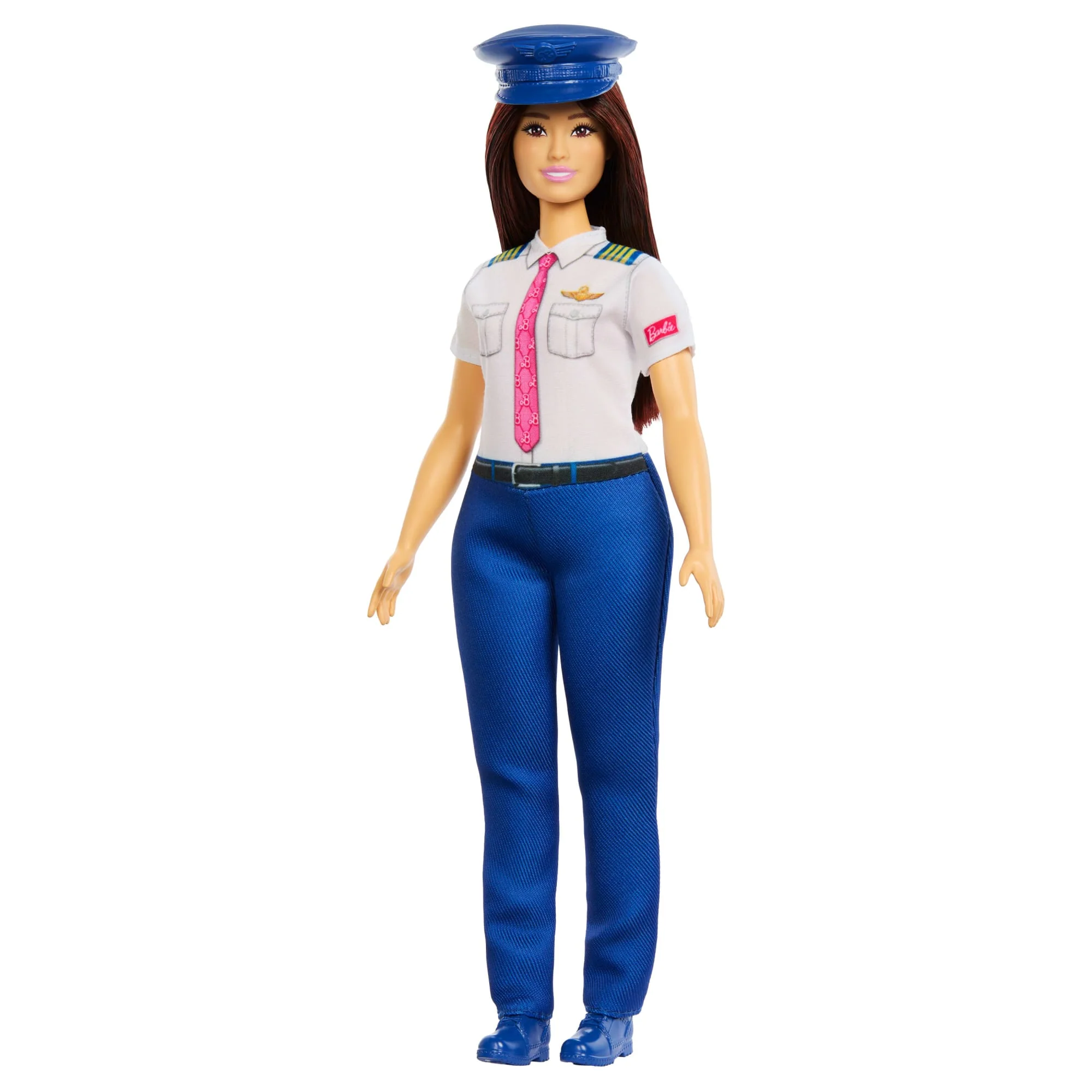 Barbie Karriere Pilotin-Modepuppe Mit Zubehörteil, Modepuppe in Abnehmbarer Uniform Und Abnehmbaren Schuhen Mit Mütze - Image 2