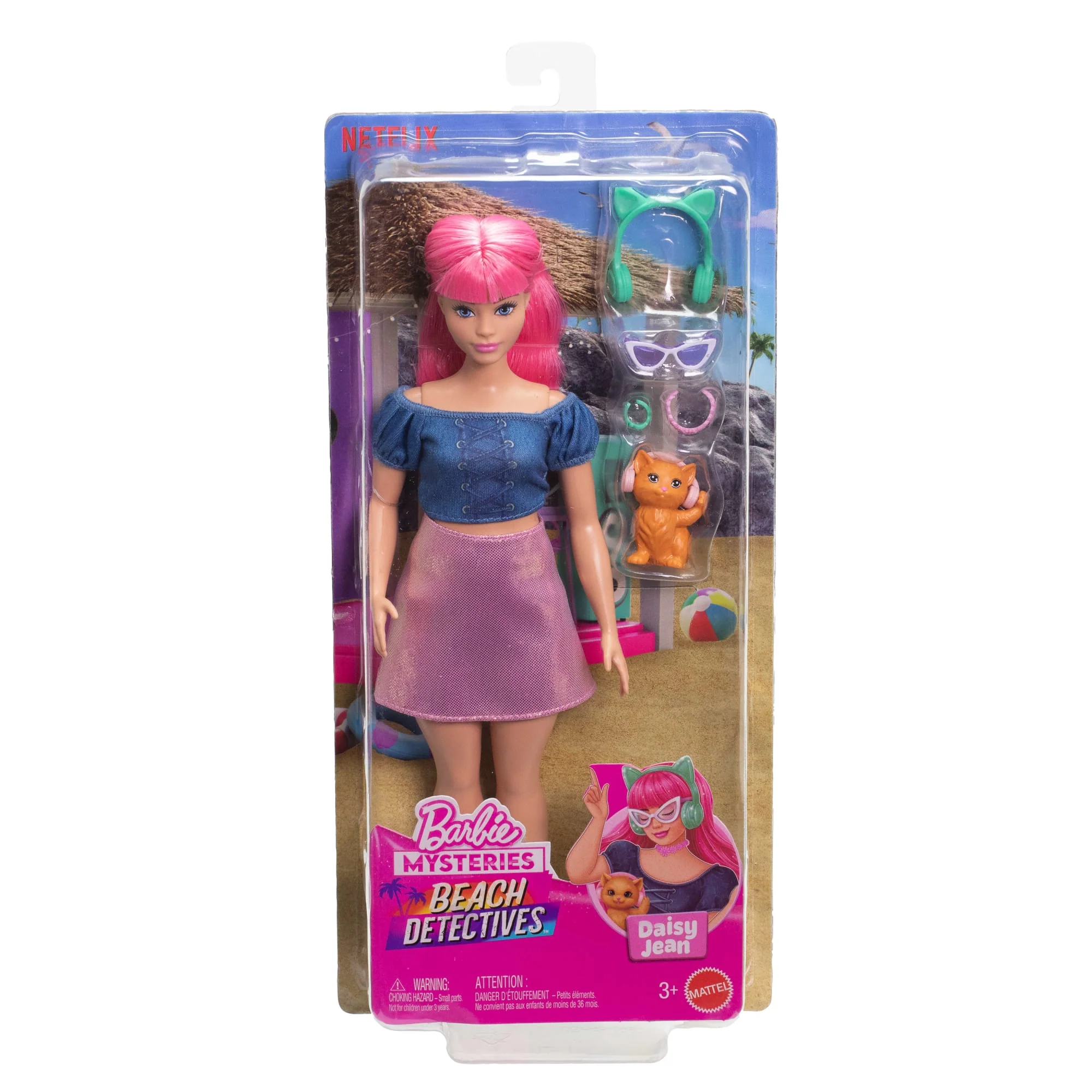 Barbie Plażowi Detektywi Daisy Lalka i akcesoria Zestaw Zabawka filmowa 3+ - Image 6