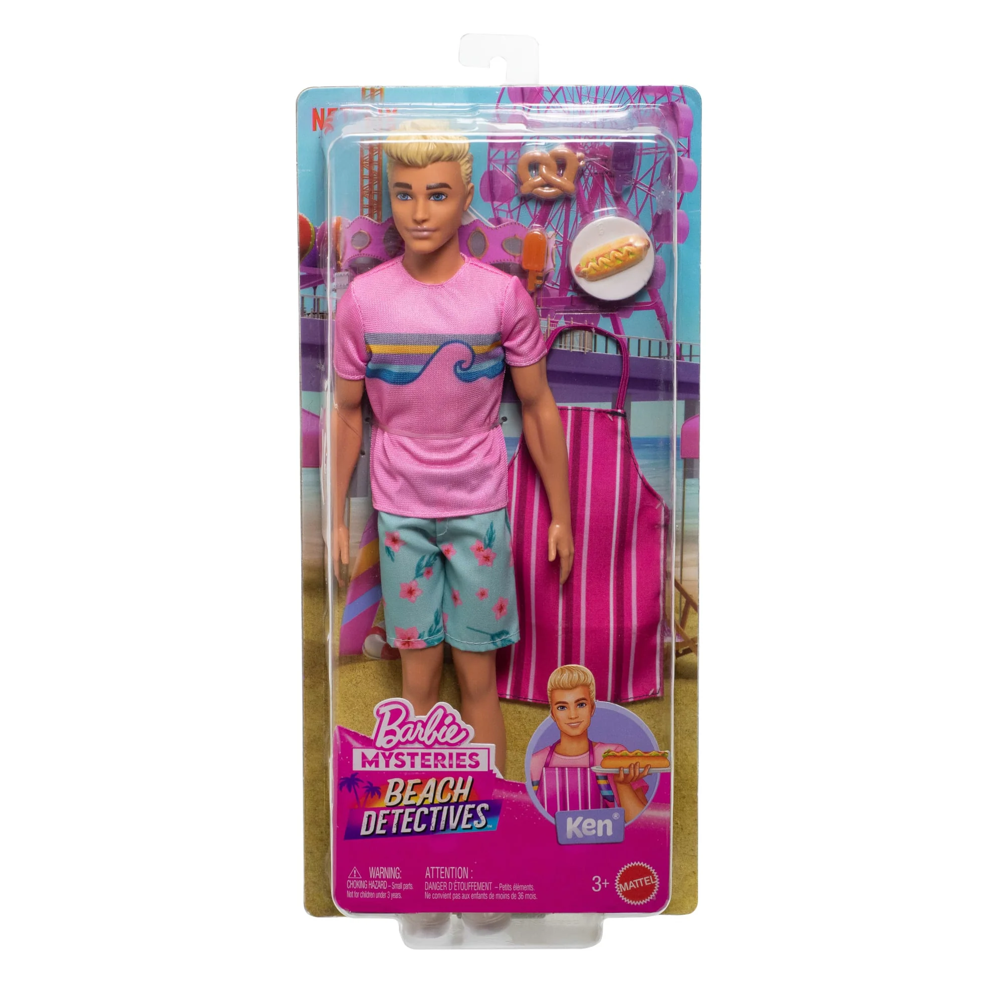 Barbie Plażowi Detektywi Ken Lalka i akcesoria Zestaw Zabawka filmowa 3+ - Image 5
