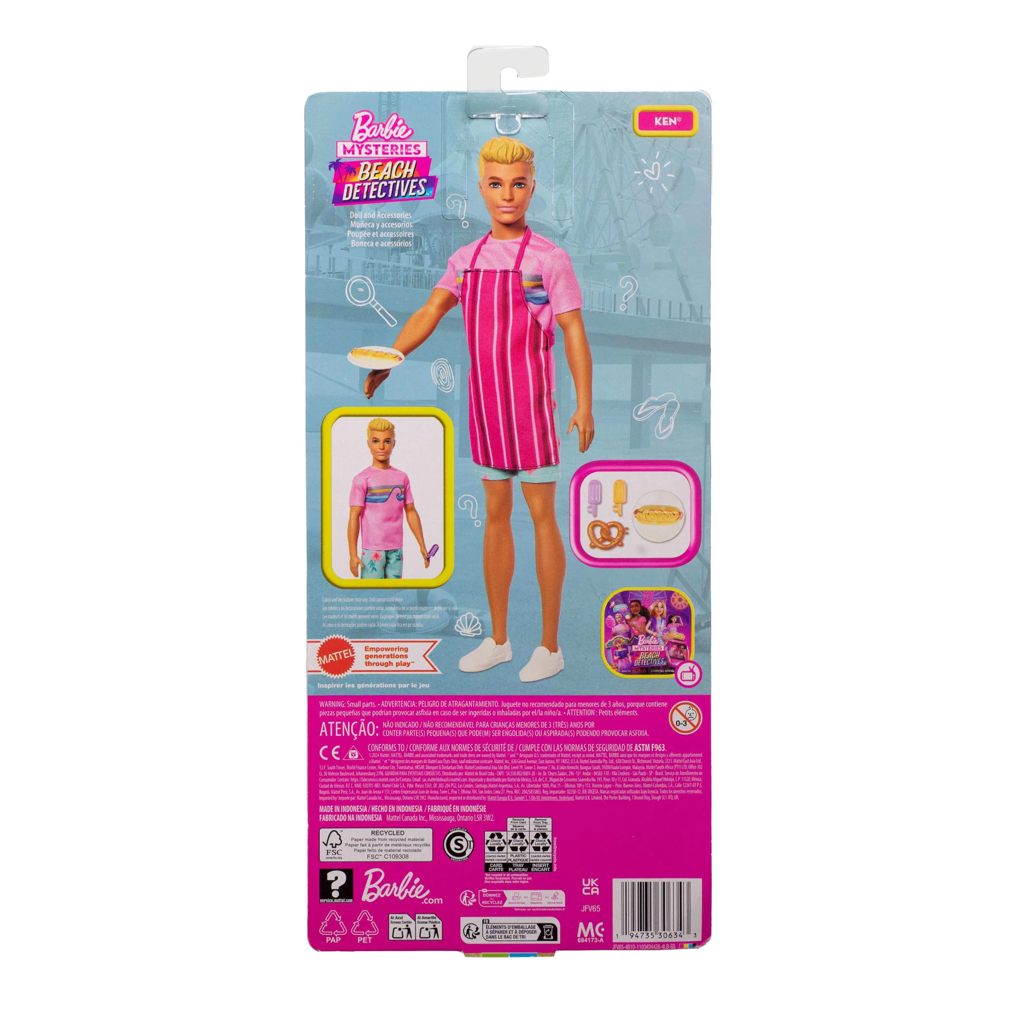 Barbie Plażowi Detektywi Ken Lalka i akcesoria Zestaw Zabawka filmowa 3+ - Image 6