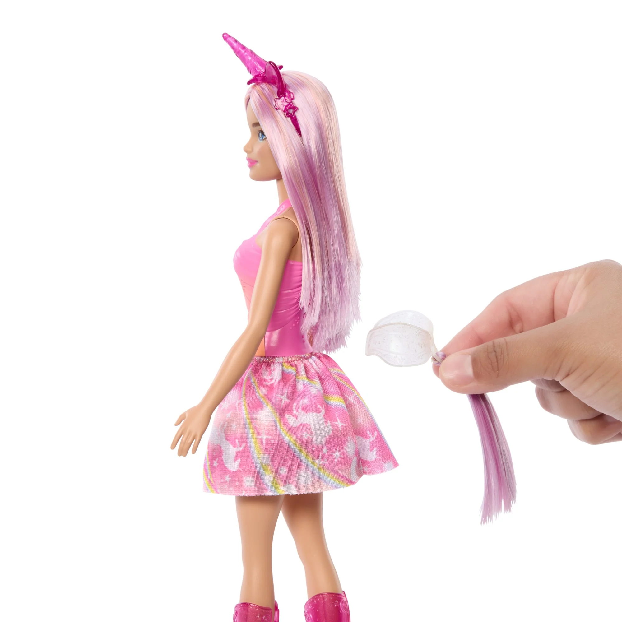 Barbie Eenhoornpoppen Met Fantasiekapsel, Outfits Met Kleurverloop En Accessoires in Eenhoornstijl - Image 3