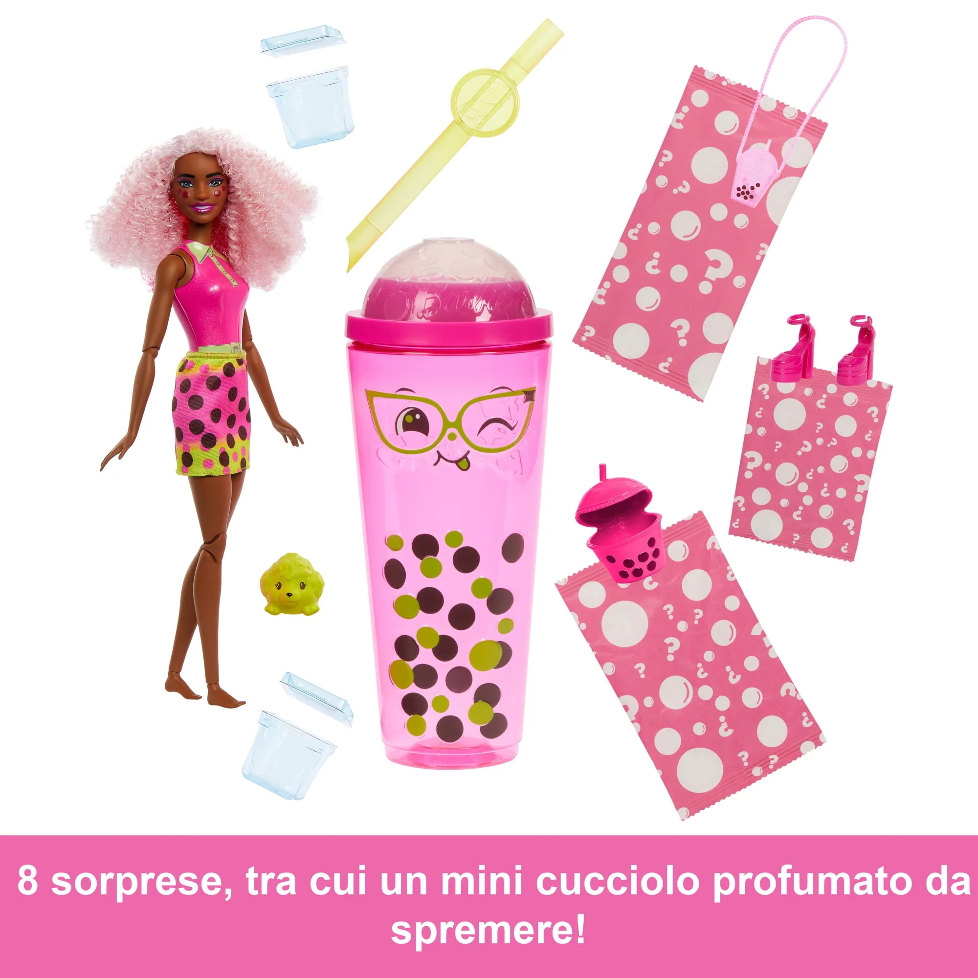 Barbie Pop Reveal Serie Bubble Tea, Bambola E Accessori, Set Con Bambola Berry Bliss Profumata Alla Moda - Image 5