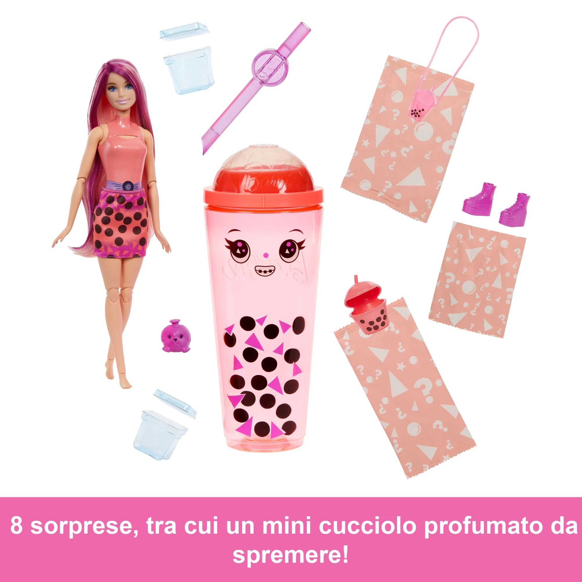 Barbie Pop Reveal Serie Bubble Tea, Bambola E Accessori, Set Con Bambola Mango Mochi Profumata Alla Moda - Image 5