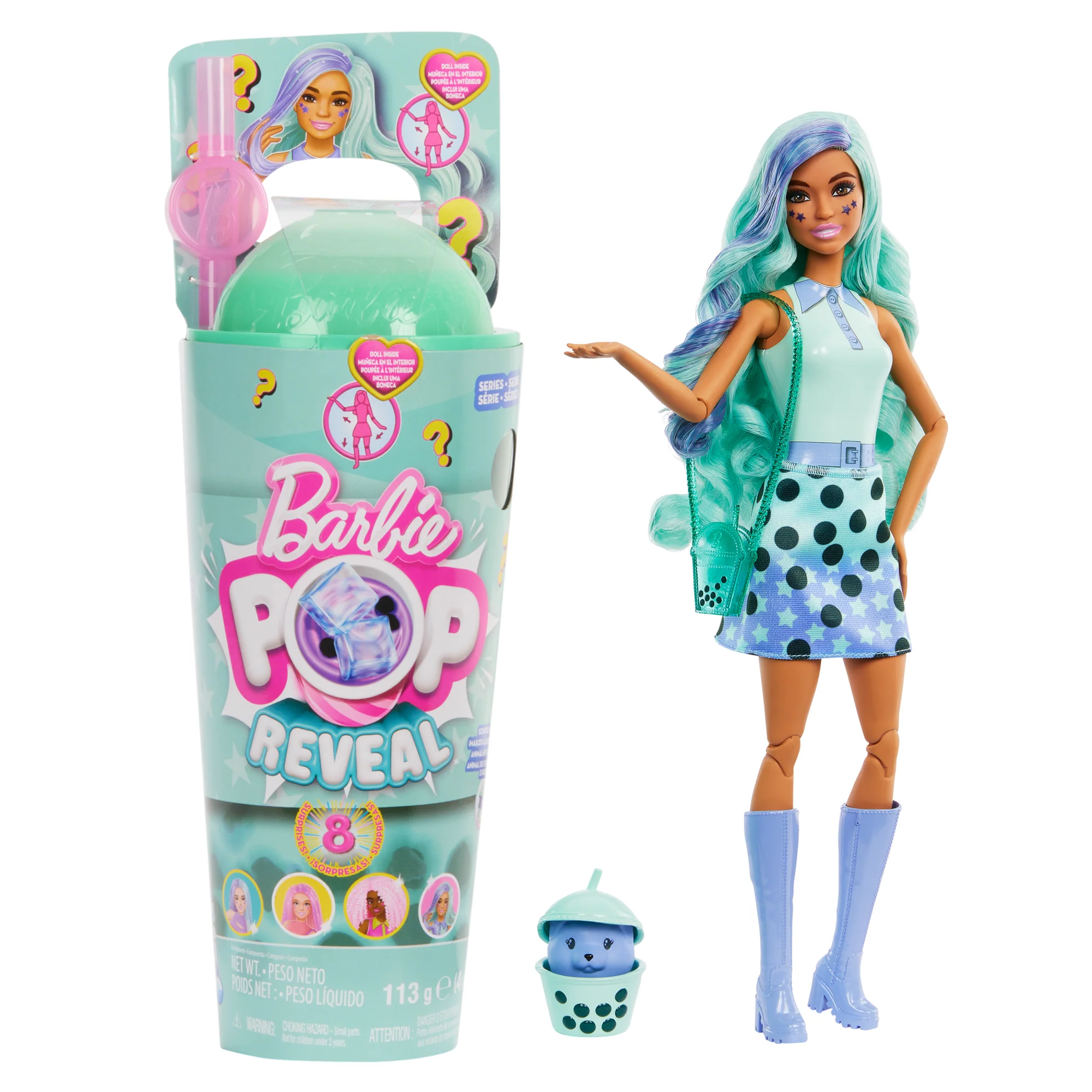Barbie Pop Reveal Bubble Tea Series Fashion Doll & Accessories Set With 8 Surprises - Image 6