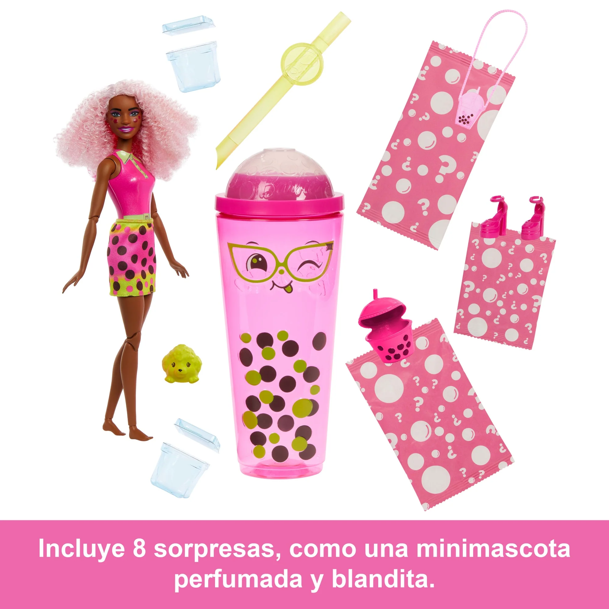 Conjunto De Muñeca Y Accesorios De La Colección Té De Burbujas De Barbie Pop Reveal Con Muñeca De Moda Con Aroma A Frutos Rojos - Image 5