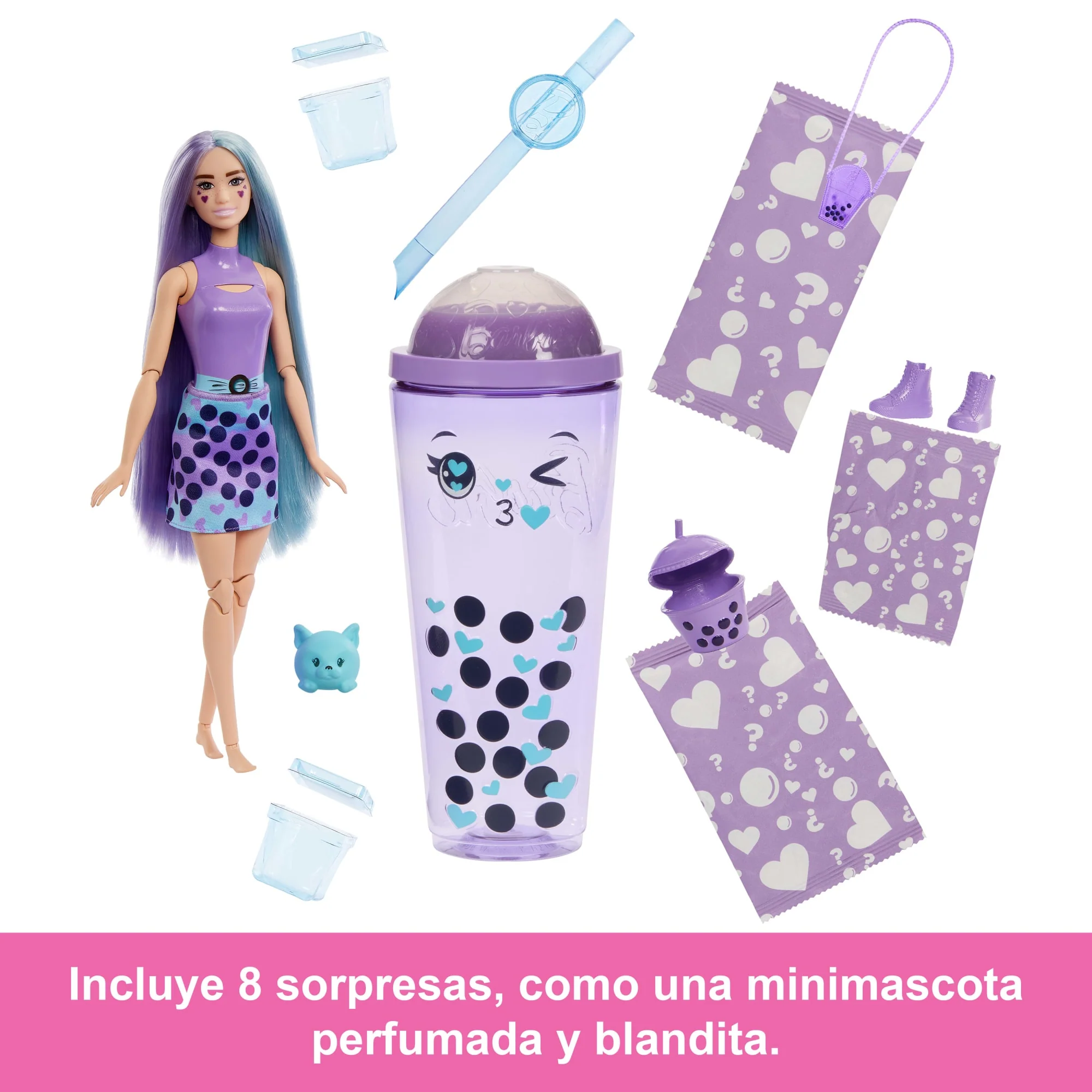 Conjunto De Muñeca Y Accesorios De La Colección Té De Burbujas De Barbie Pop Reveal Con Muñeca De Moda Con Aroma A Leche De Malanga - Image 4