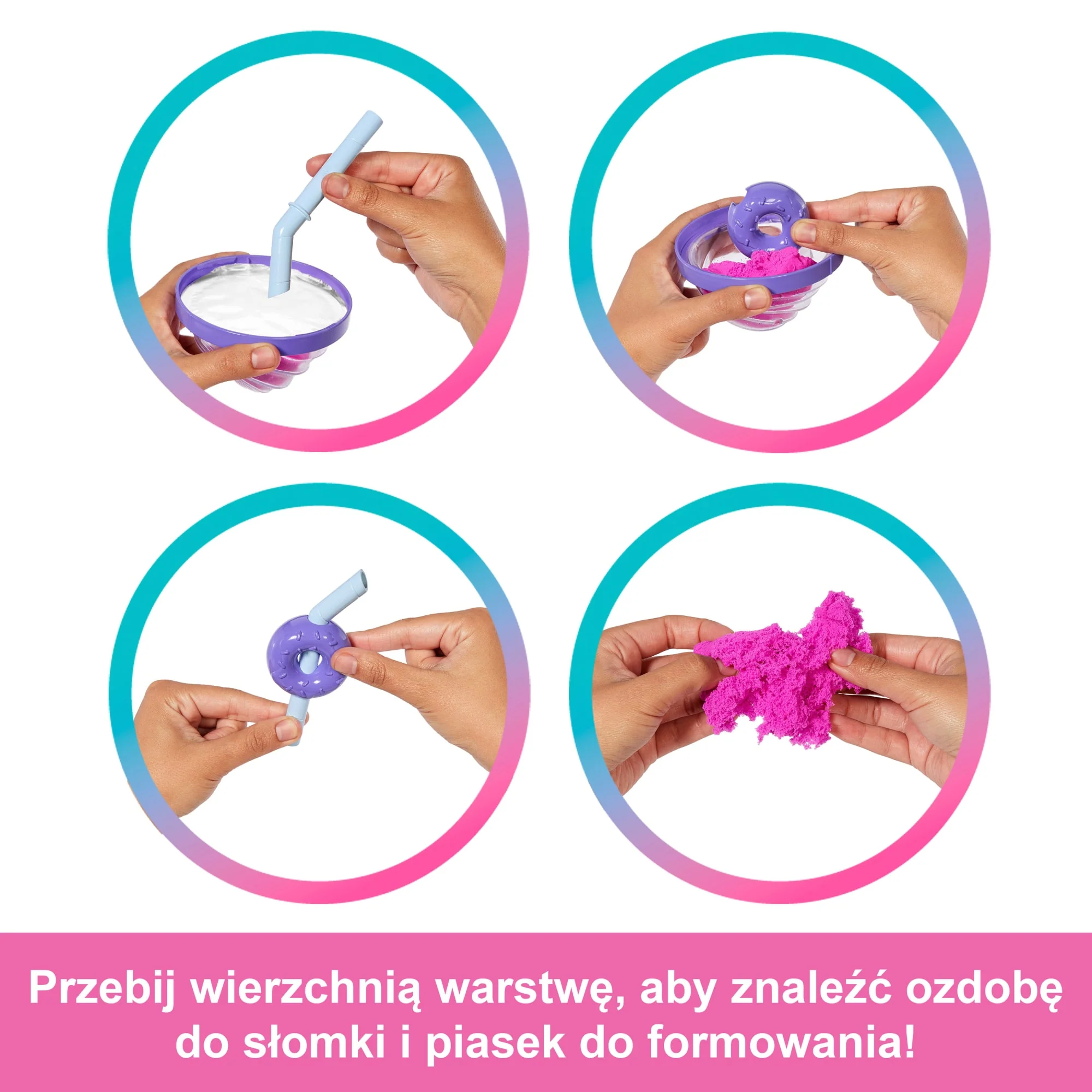 Barbie Pop Reveal Seria Stylowy deser Lalka, figurka zwierzątka i akcesoria Zestaw fioletowy Zabawka 3+ - Image 3
