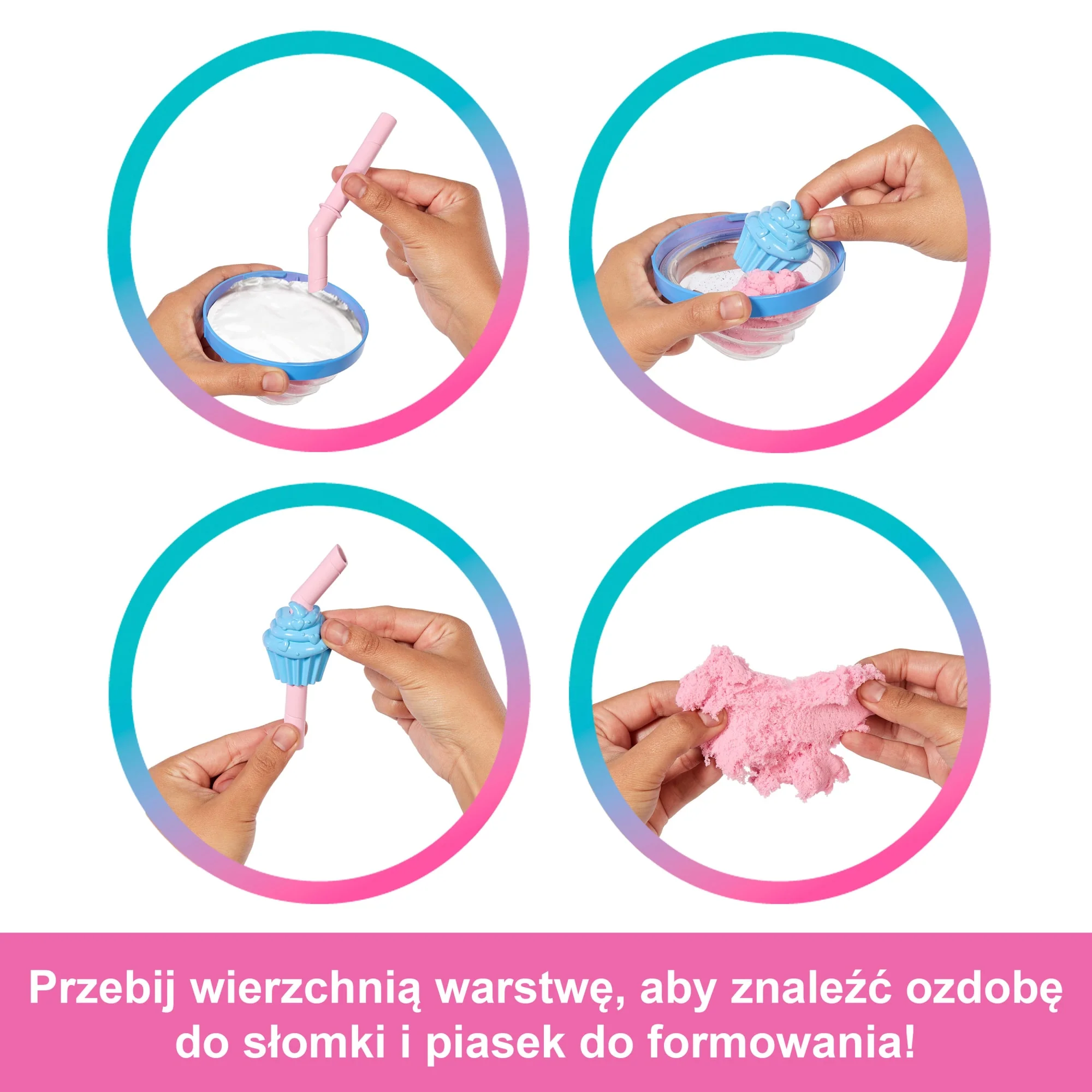 Barbie Pop Reveal Seria Stylowy deser Lalka, figurka zwierzątka i akcesoria Zestaw niebieski Zabawka 3+ - Image 3