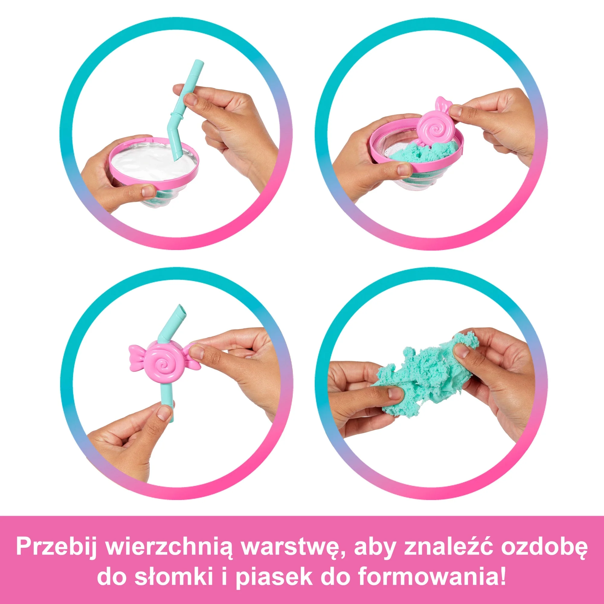 Barbie Pop Reveal Seria Stylowy deser Lalka, figurka zwierzątka i akcesoria Zestaw różowy Zabawka 3+ - Image 3