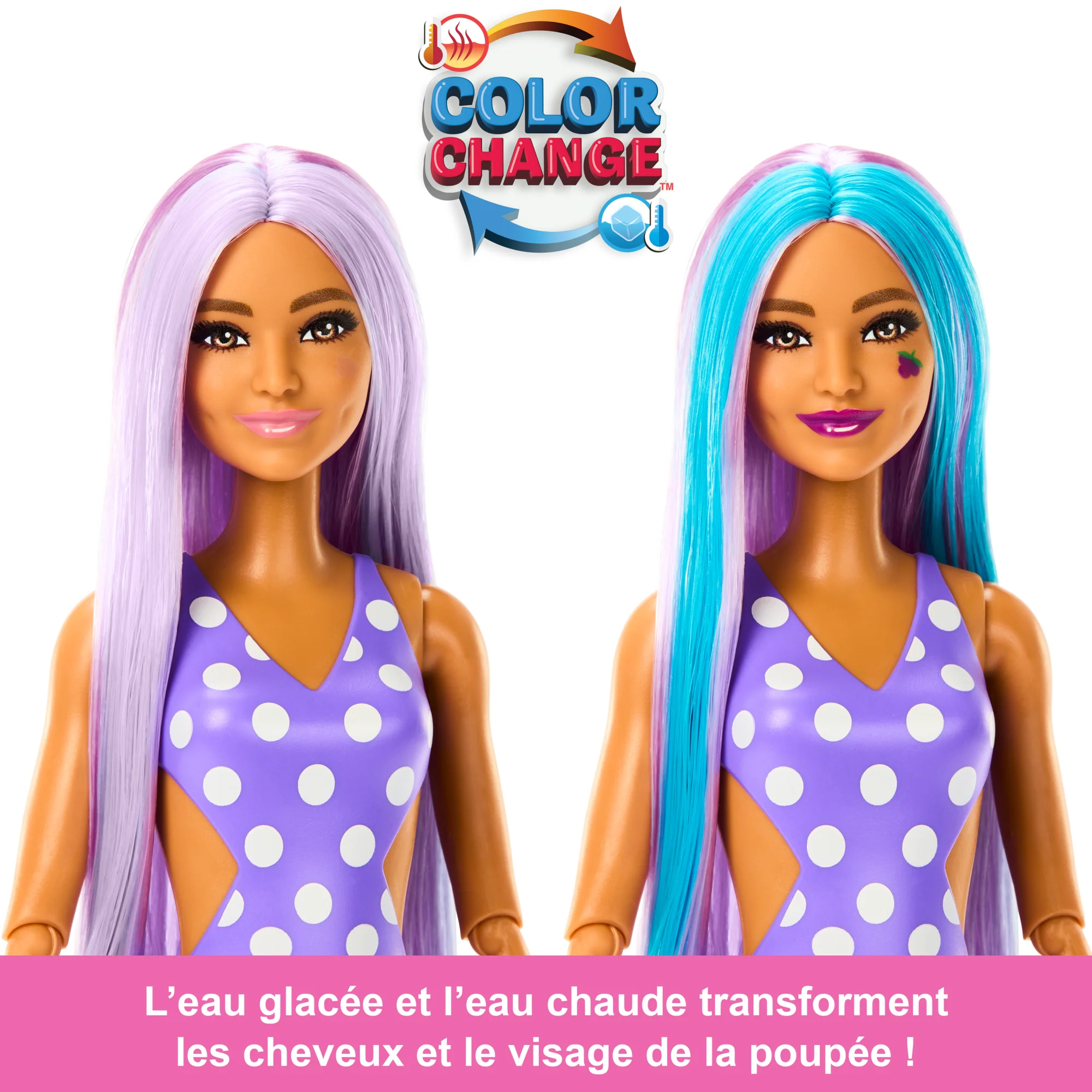Barbie-Pop Reveal Série Fruit-Poupée Parfum Jus De Raisin Pétillant - Image 4