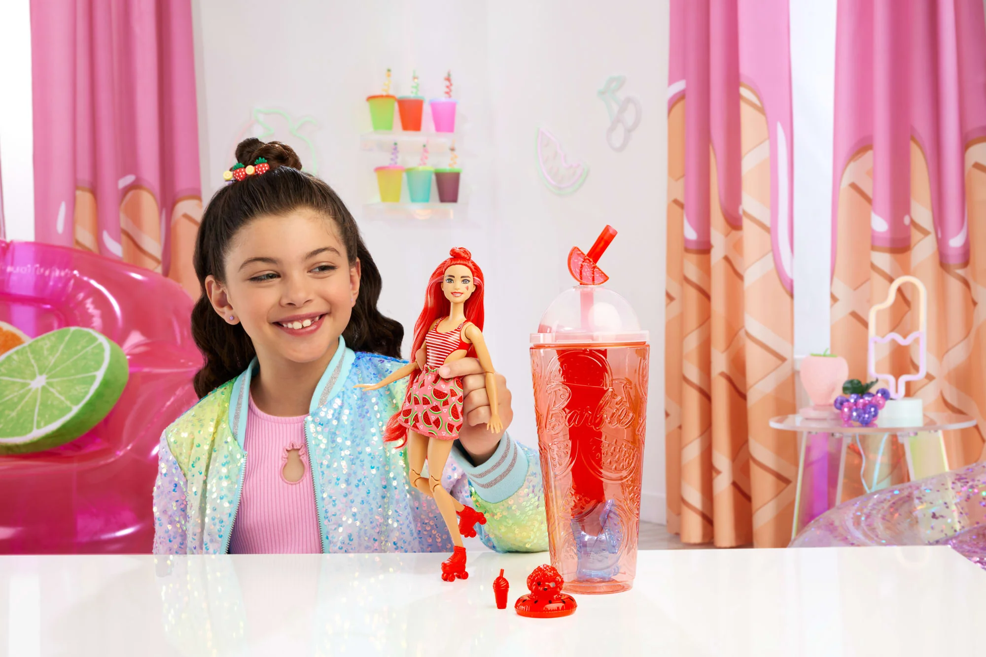 Barbie-Pop Reveal Série Fruit-Poupée Parfum Cocktail À La Pastèque - Image 2