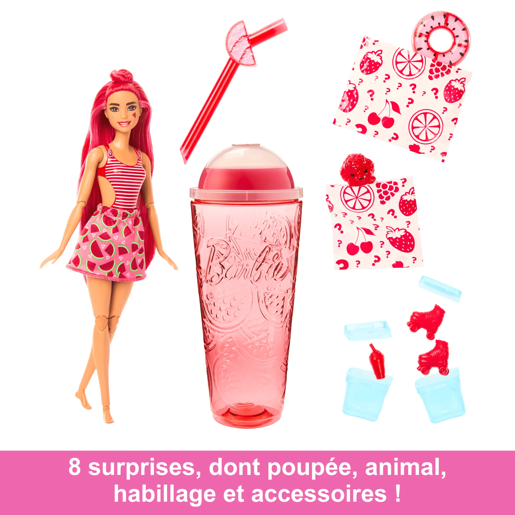 Barbie-Pop Reveal Série Fruit-Poupée Parfum Cocktail À La Pastèque - Image 3