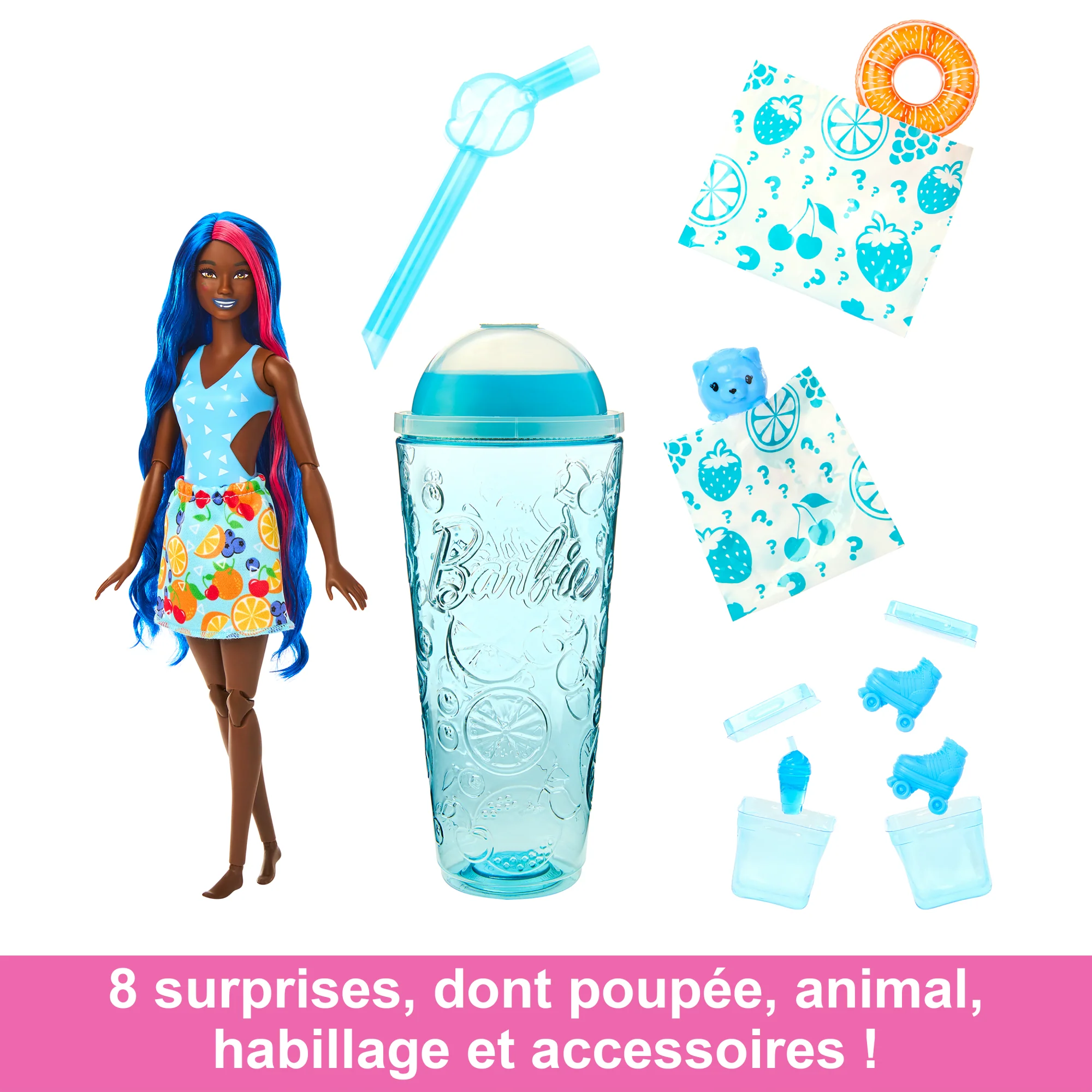 Barbie-Pop Reveal Série Fruit-Poupée Parfum Punch Avec 8 Surprises - Image 3