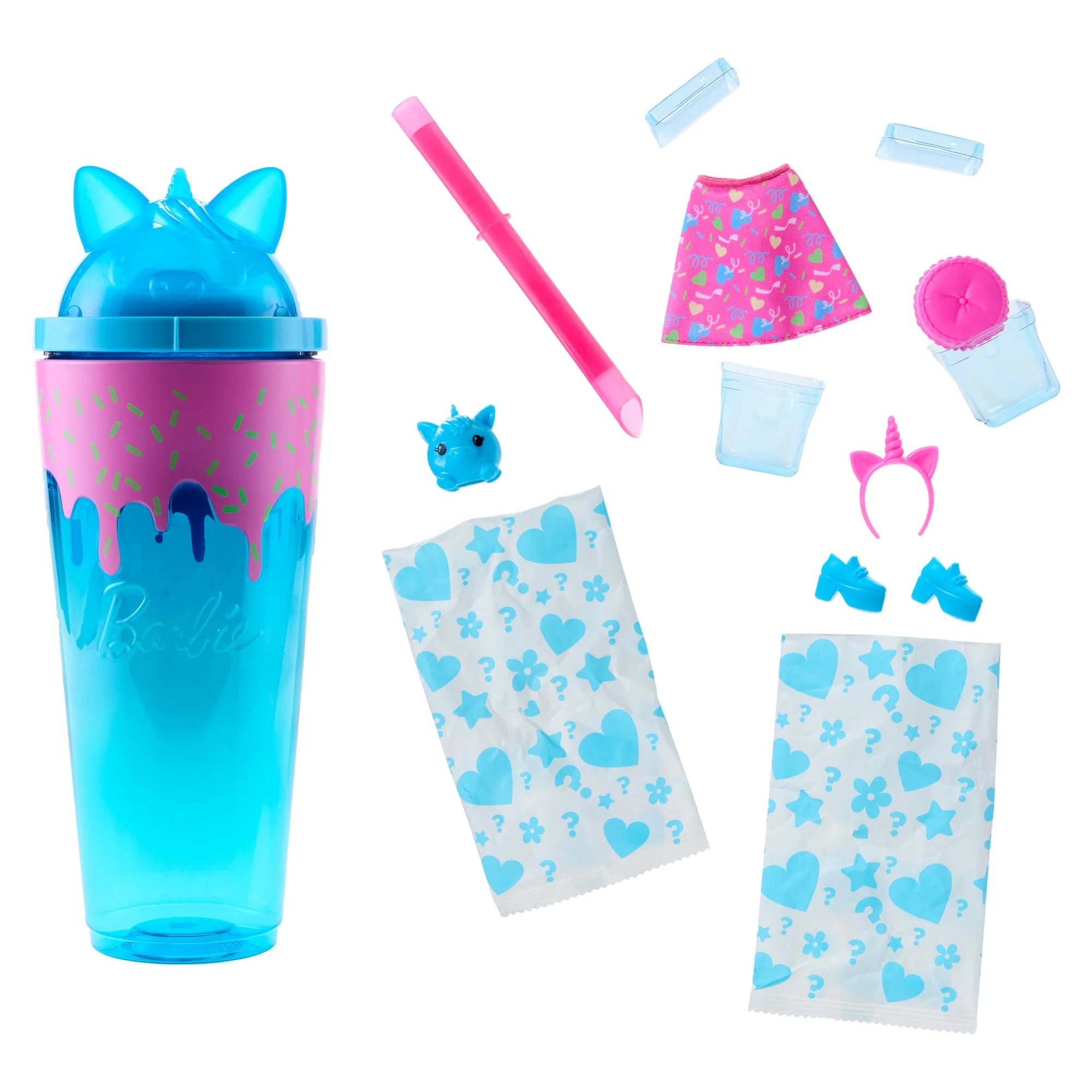 Barbie Pop Reveal Shakes Serisi Bebek Ve Aksesuar Seti, Kokulu Ve Şirin Tek Boynuzlu At Temalı Bebek - Image 3