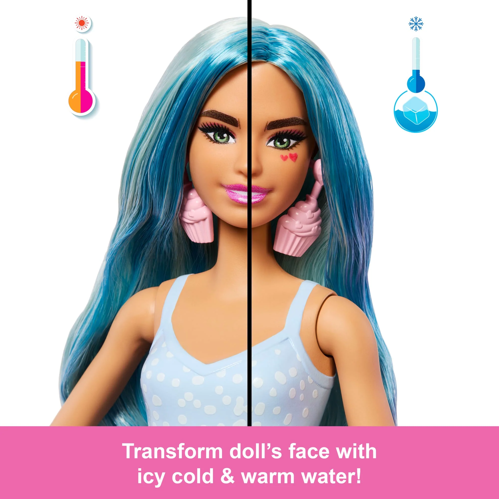 Barbie Pop Reveal Sweet Treat Series Doll & Accessories Set, Cool Cupcake Fashion Doll & Pet - Image 2