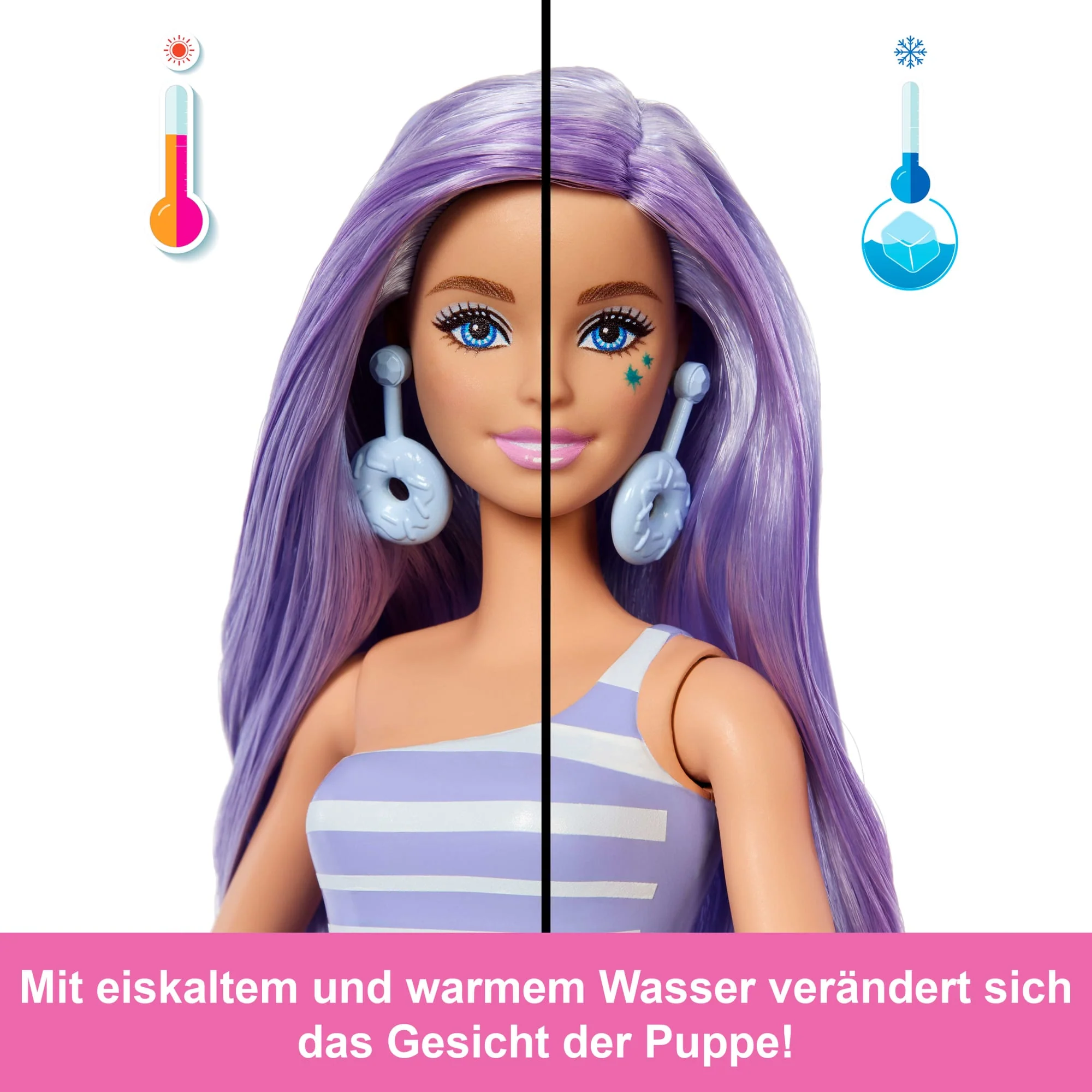 Barbie Pop Reveal Treat-Serie Set Aus Puppe Und Zubehör, Donut Dreams Modepuppe Und Haustier - Image 4