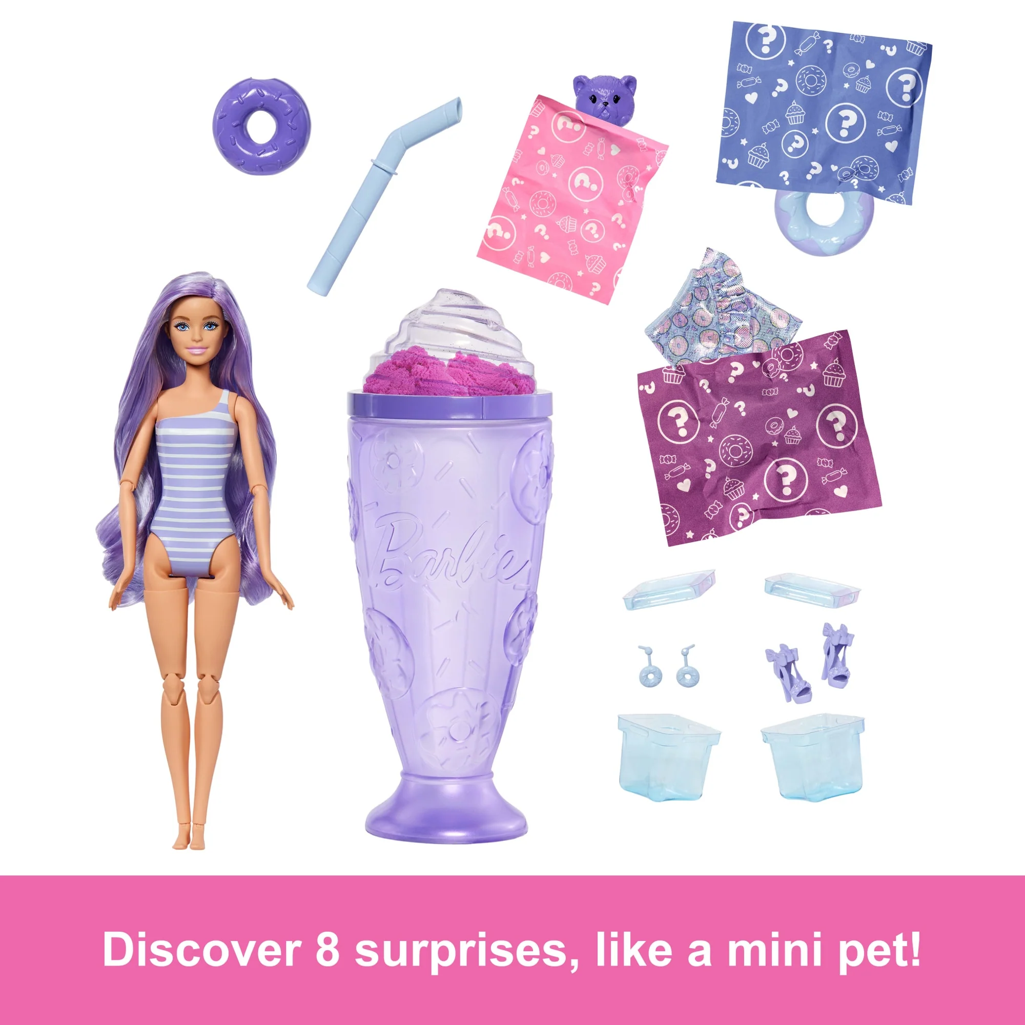 Barbie Pop Reveal Treat Series Doll & Accessories Set, Donut Dreams Fashion Doll & Pet - Image 2