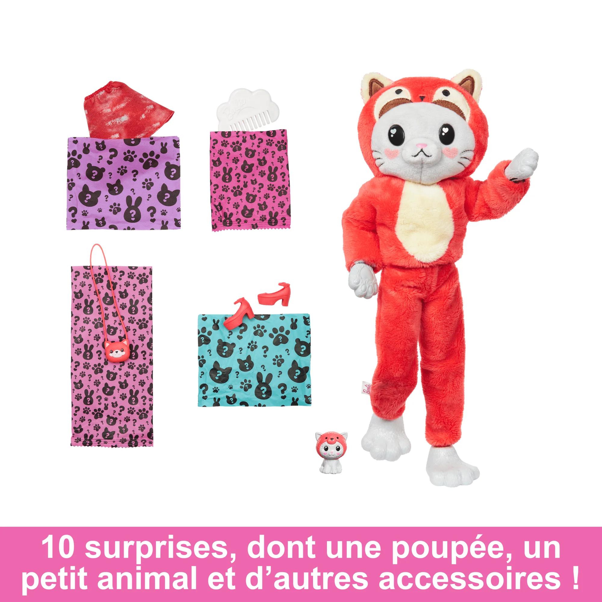 Barbie-Cutie Reveal-Poupée Sur Le Thème Des Costumes, Chaton Panda - Image 3