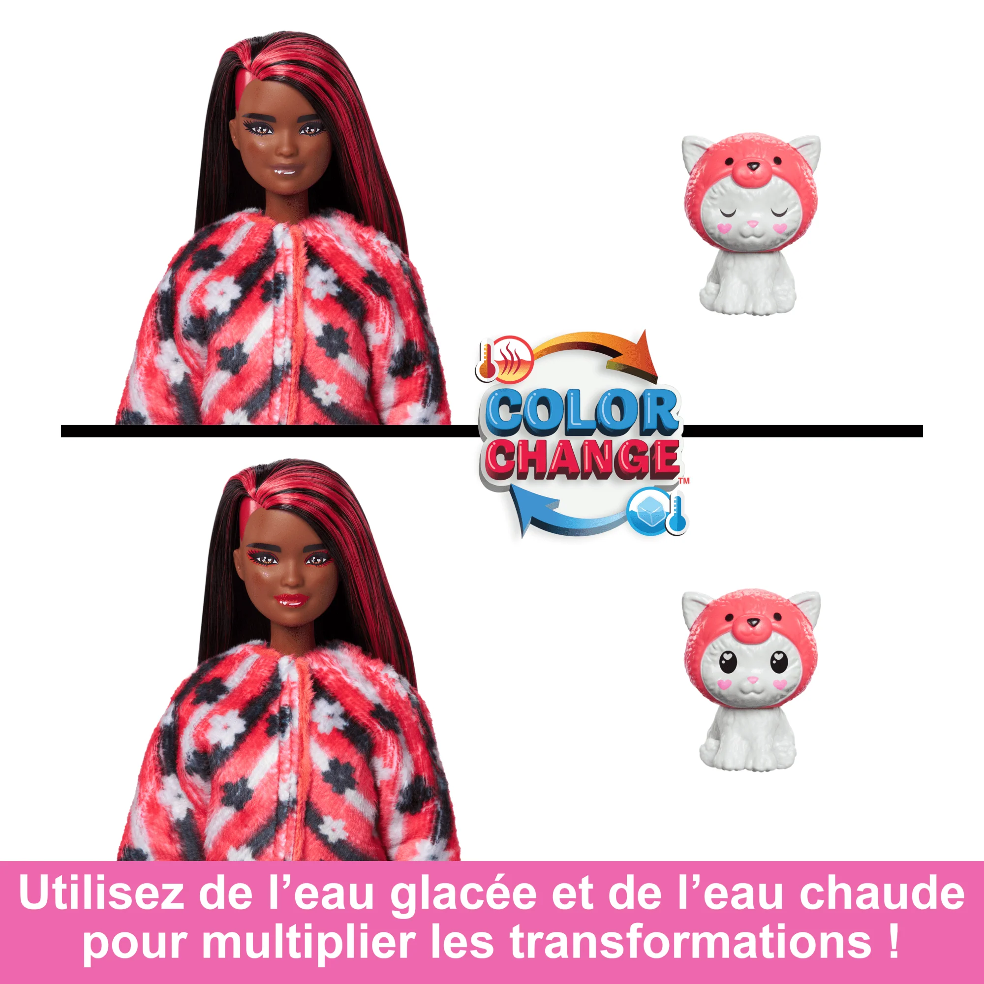 Barbie-Cutie Reveal-Poupée Sur Le Thème Des Costumes, Chaton Panda - Image 4