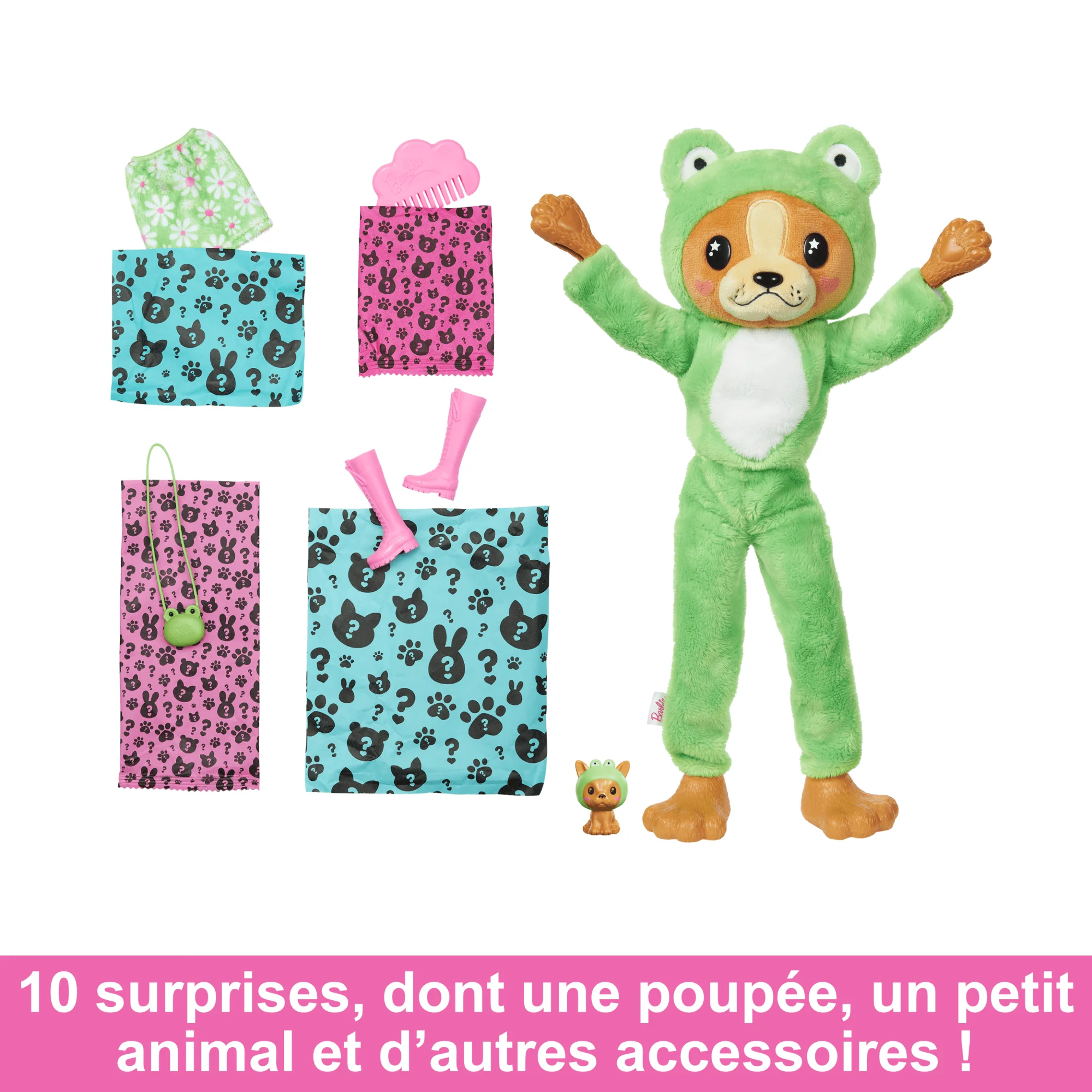 Barbie-Cutie Reveal-Poupée Sur Le Thème Des Costumes, Chiot Grenouille - Image 3