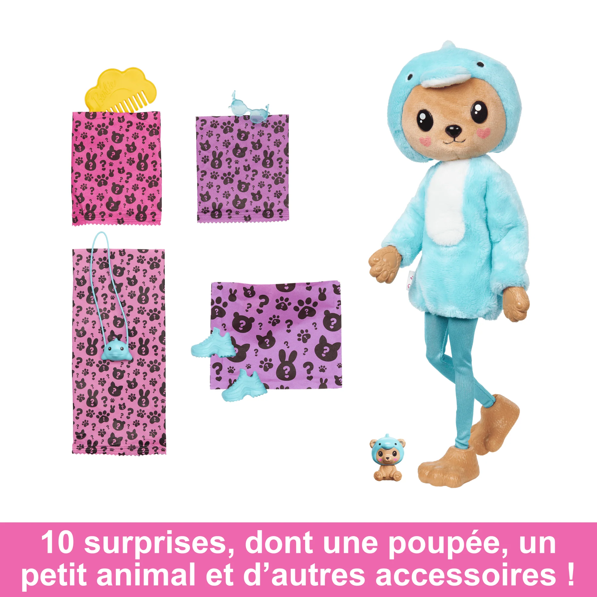 Barbie-Cutie Reveal-Poupée Sur Le Thème Des Costumes, Ourson Dauphin - Image 3