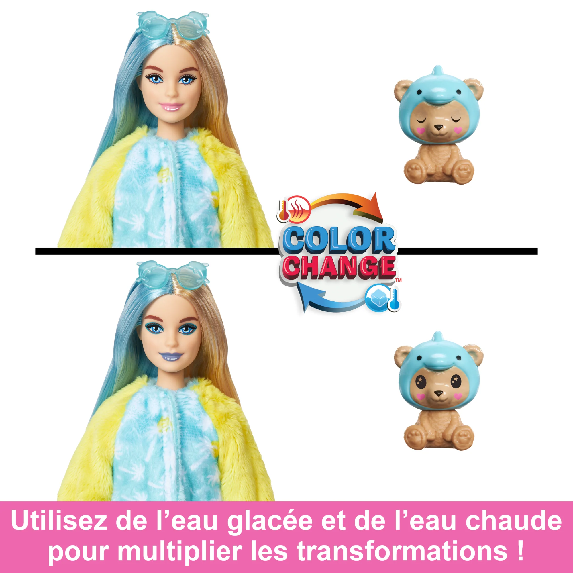 Barbie-Cutie Reveal-Poupée Sur Le Thème Des Costumes, Ourson Dauphin - Image 4