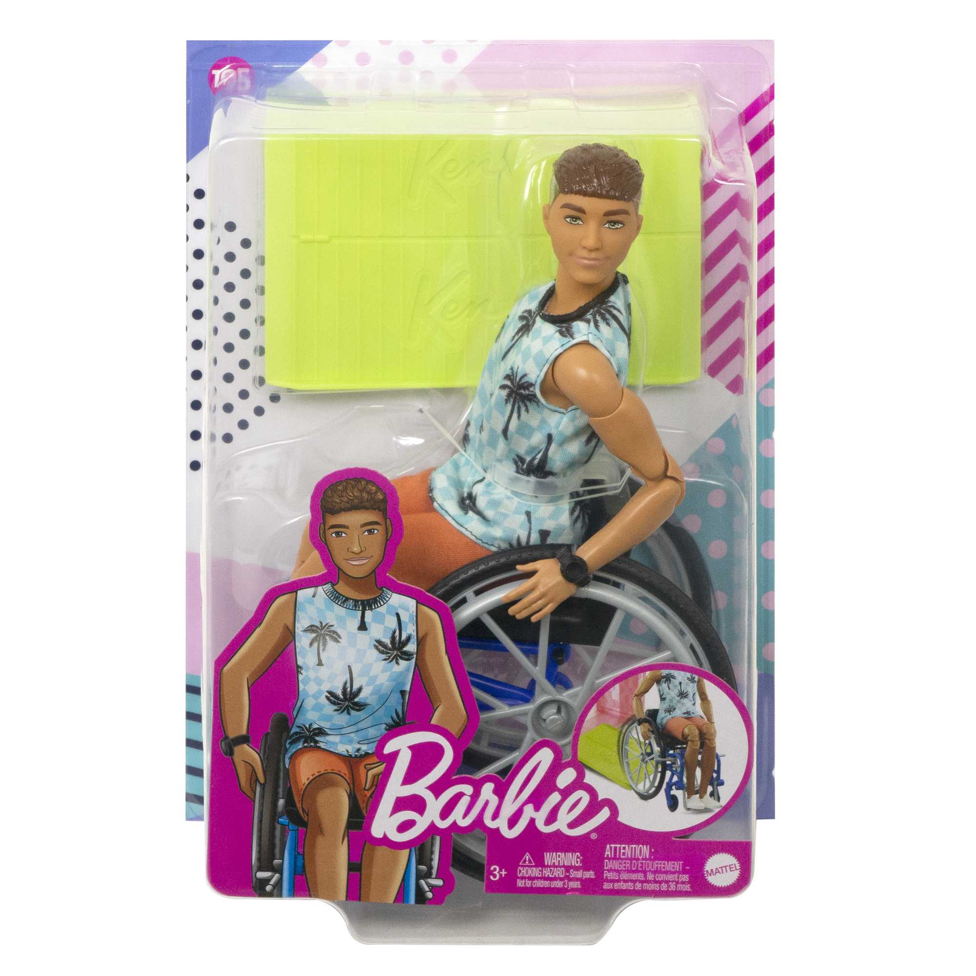 Barbie - Barbie Ken Fashionistas 195 Avec Fauteuil Roulant Et Rampe - Coffret Poupée Mannequin - 3 Ans Et + - Image 6