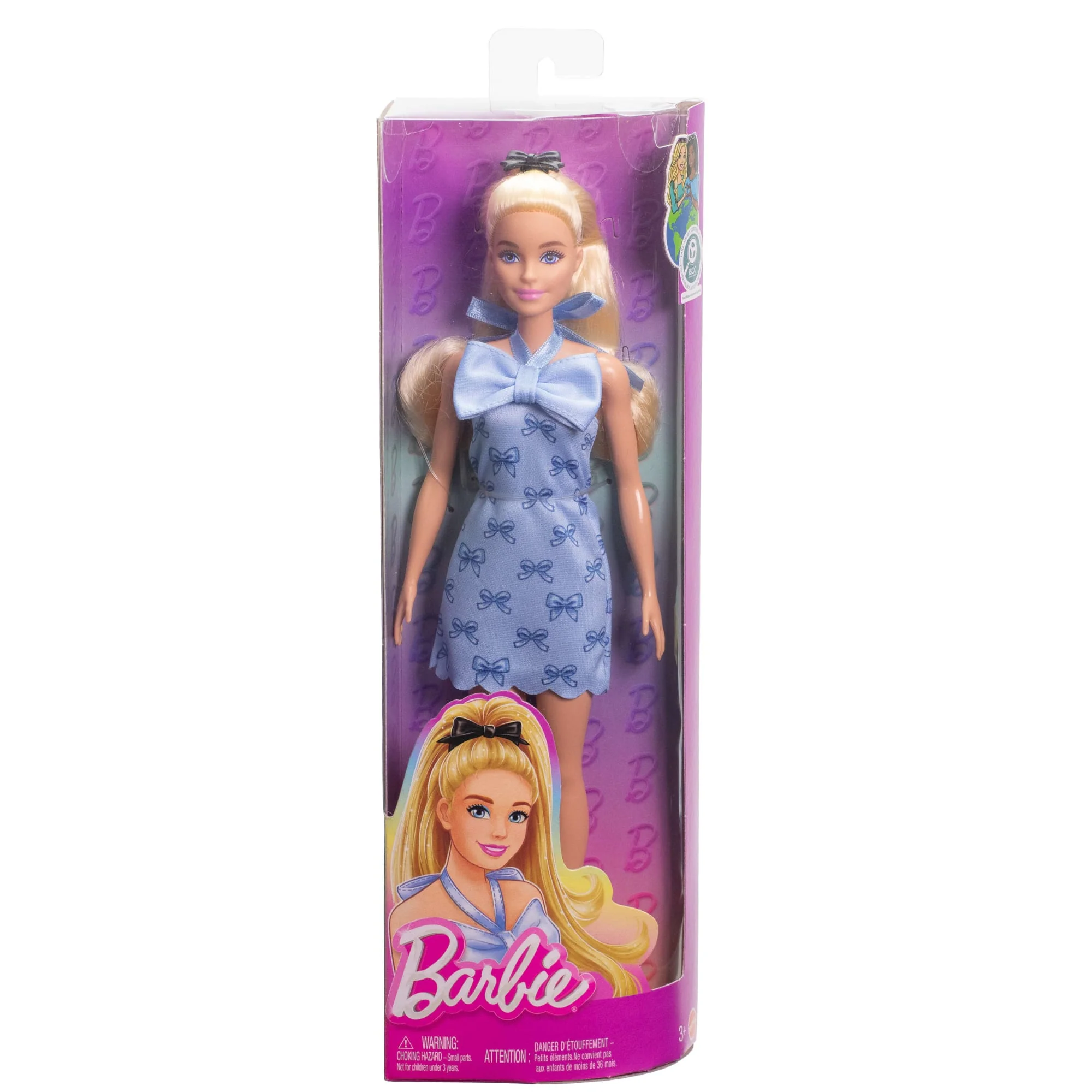 Barbie-Poupée Barbie Fashionistas Robe DOS Nu Bleu Layette-Avec Nœud - Image 6