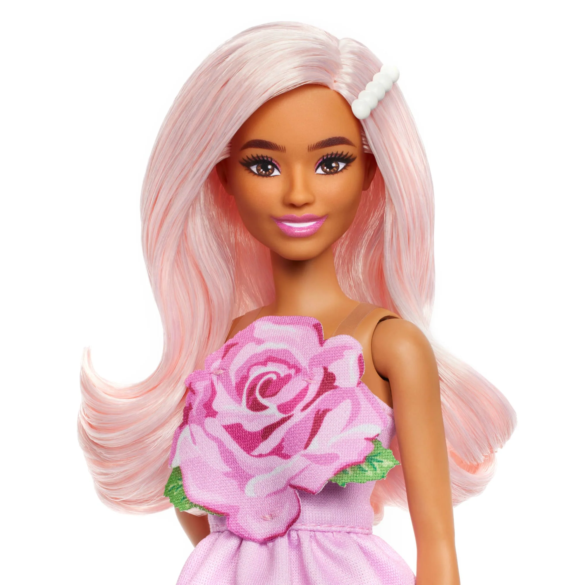 Barbie-Poupée Barbie Fashionistas Robe Sans Bretelle Rose-Accessoires - Image 3