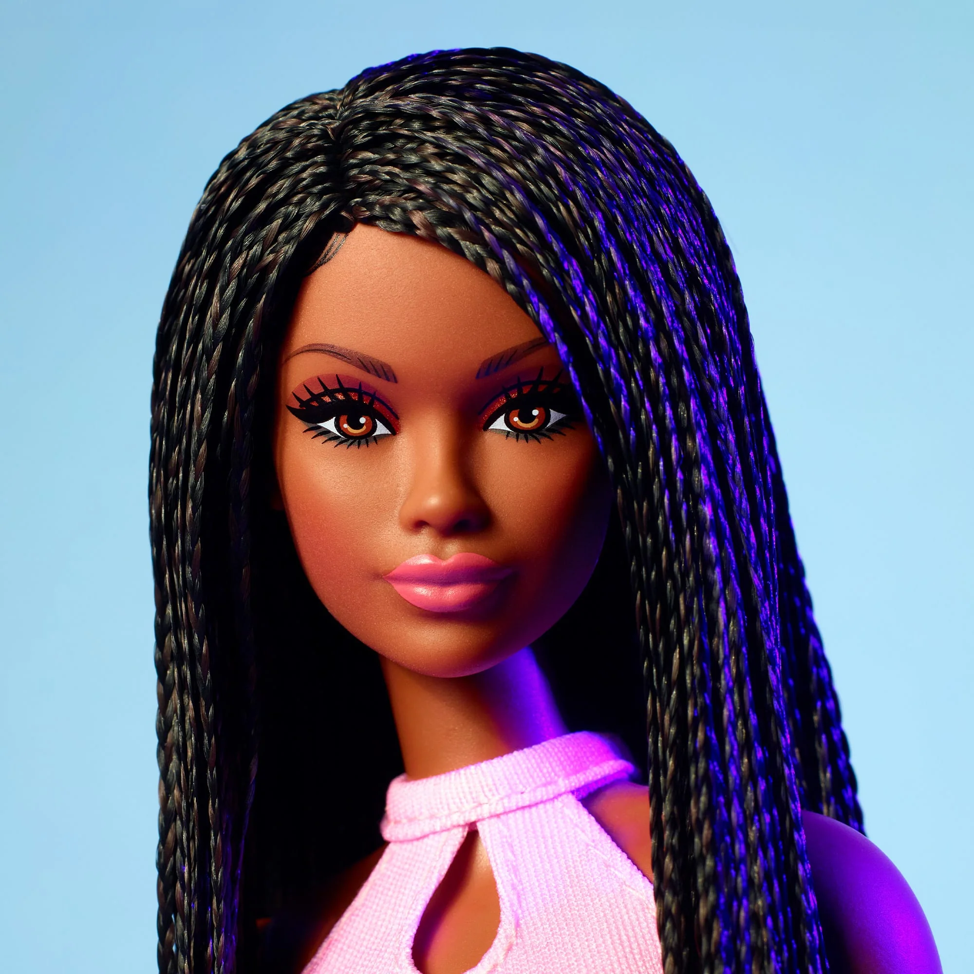 Barbie-Barbie Looks N° 21-Poupée Avec Tresses Brunes Et Tenue An 2000 - Image 3